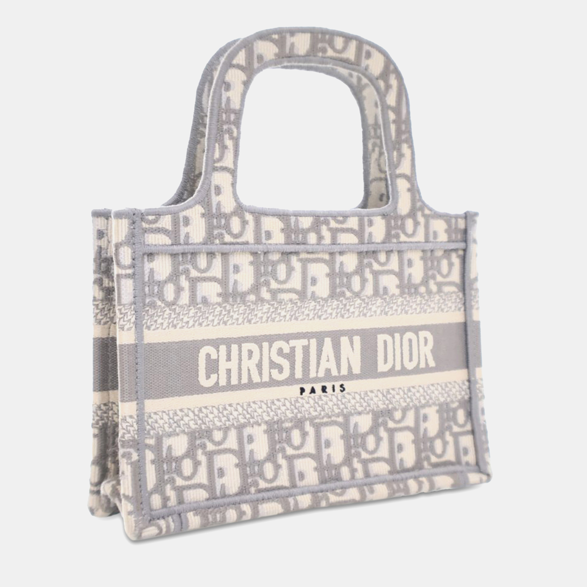Dior Grey Mini Oblique Book Tote 