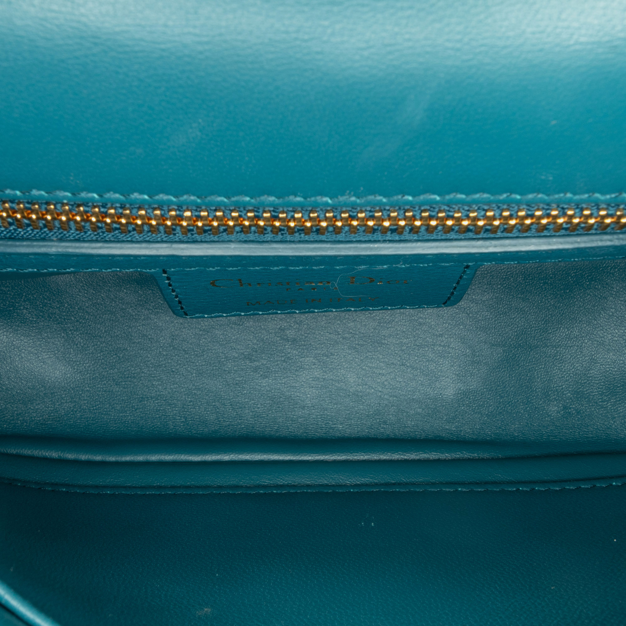 Dior Blue Small Lambskin Cannage Caro Crossbody 