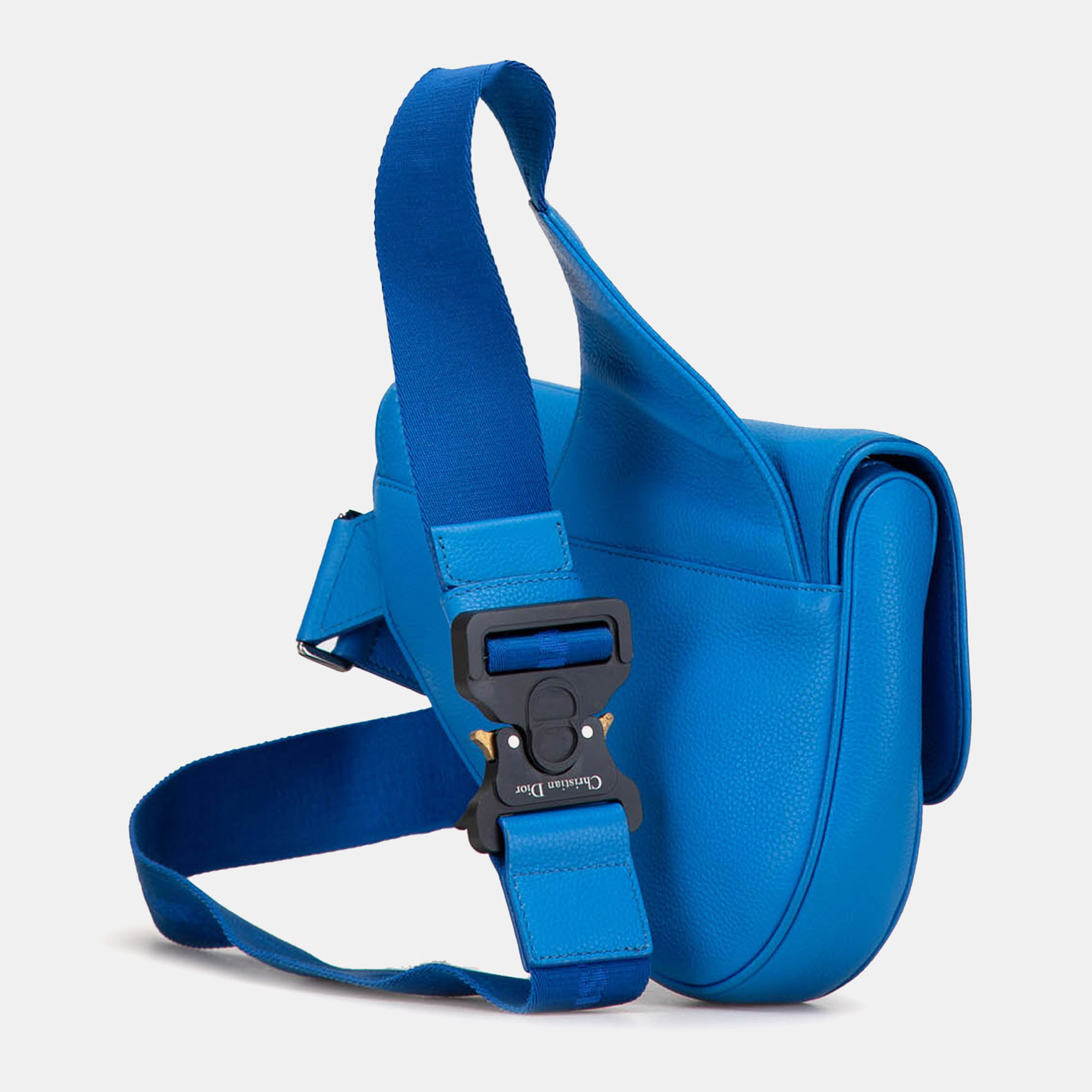 Dior Blue Leather Saddle Crossbody 