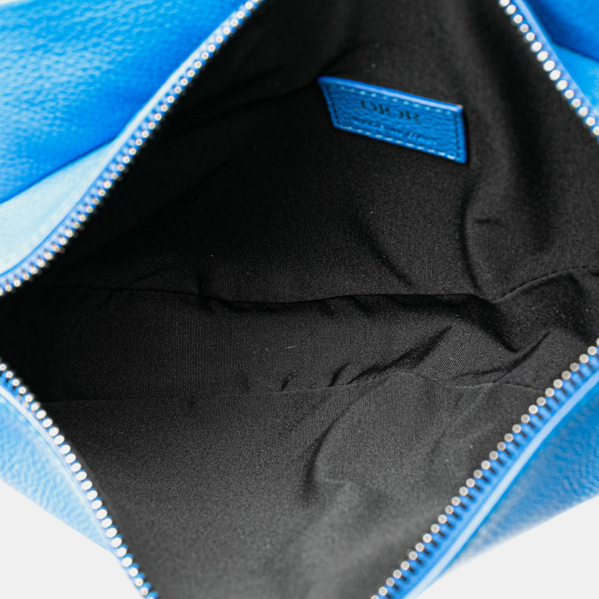 Dior Blue Leather Saddle Crossbody 