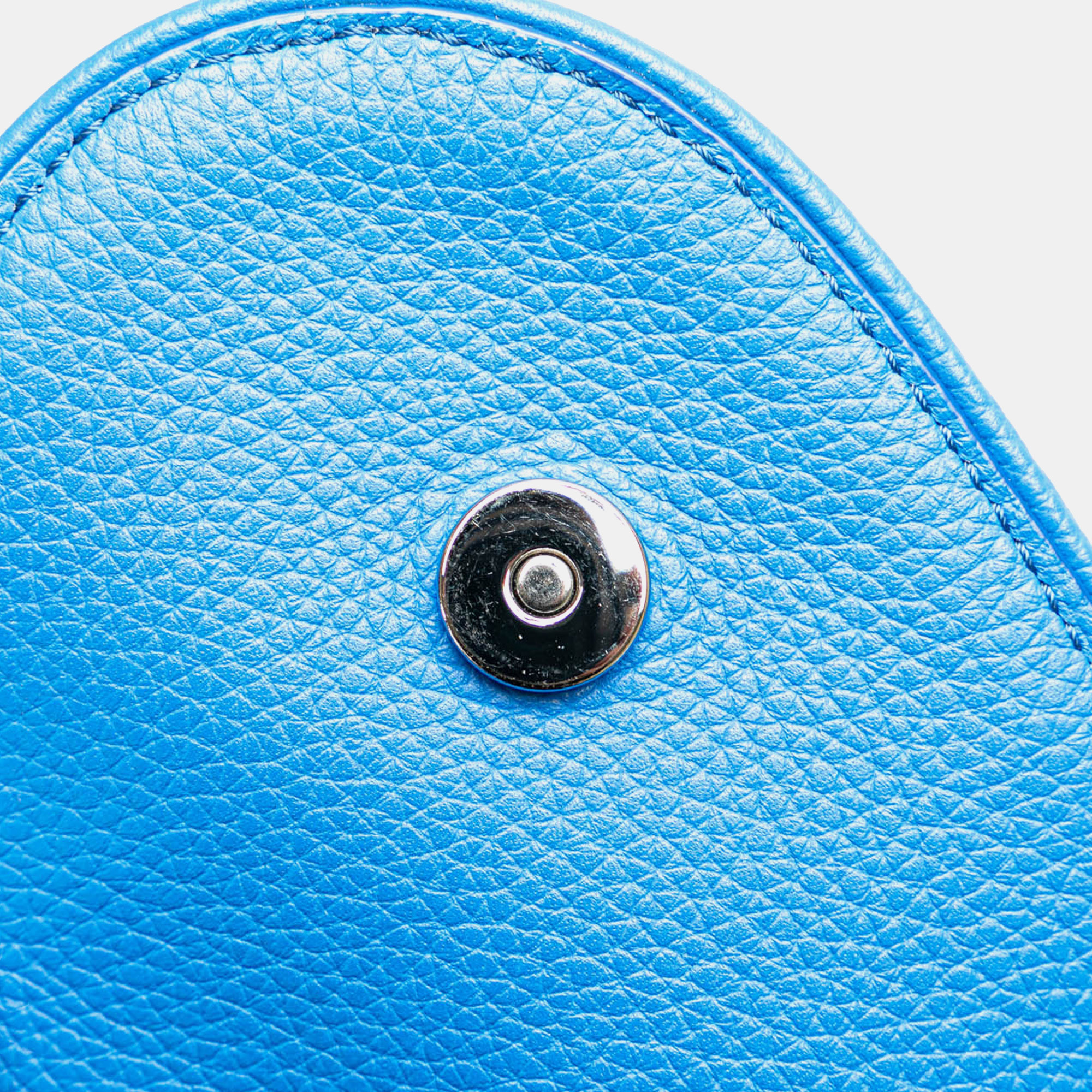 Dior Blue Leather Saddle Crossbody 