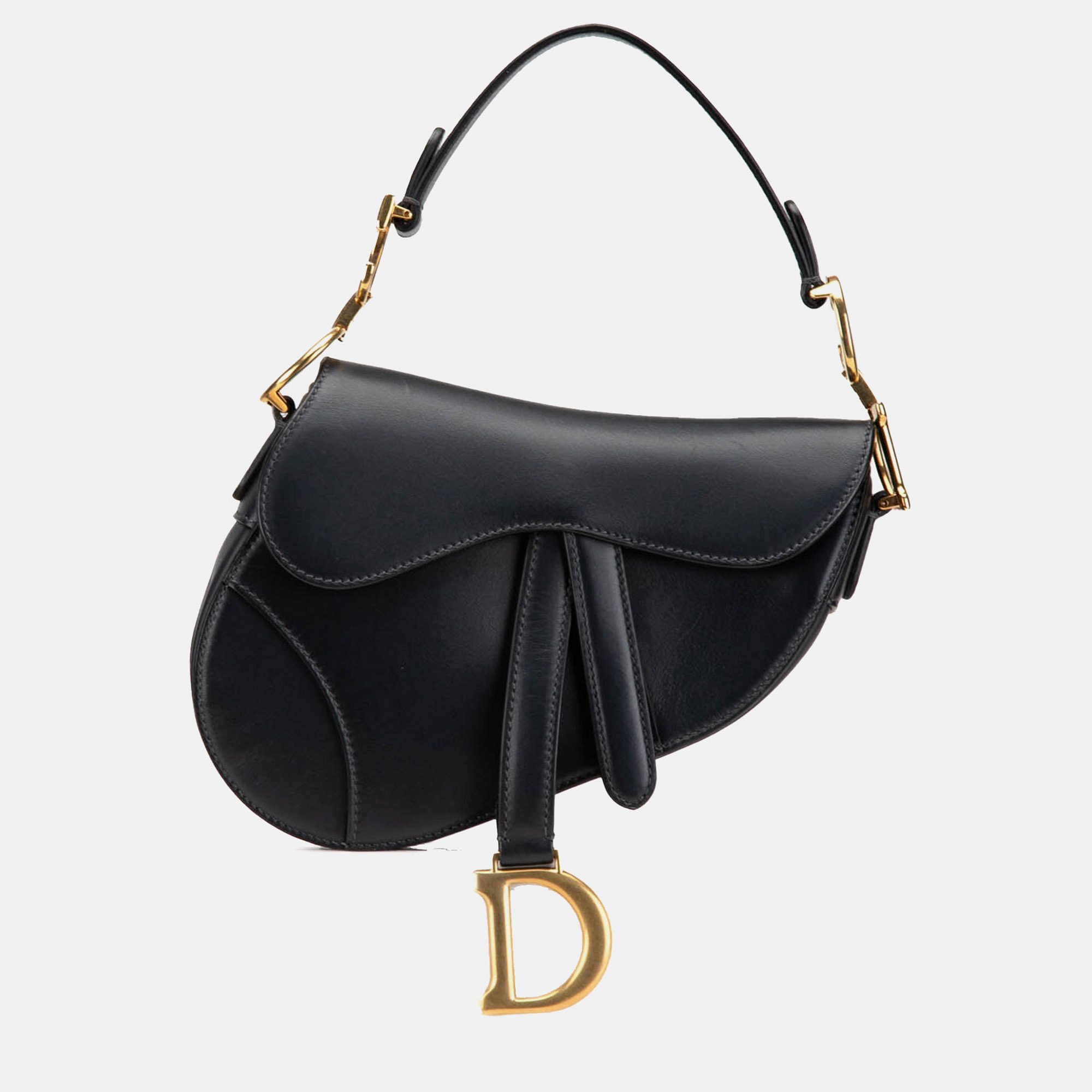 

Dior Black Mini Leather Saddle