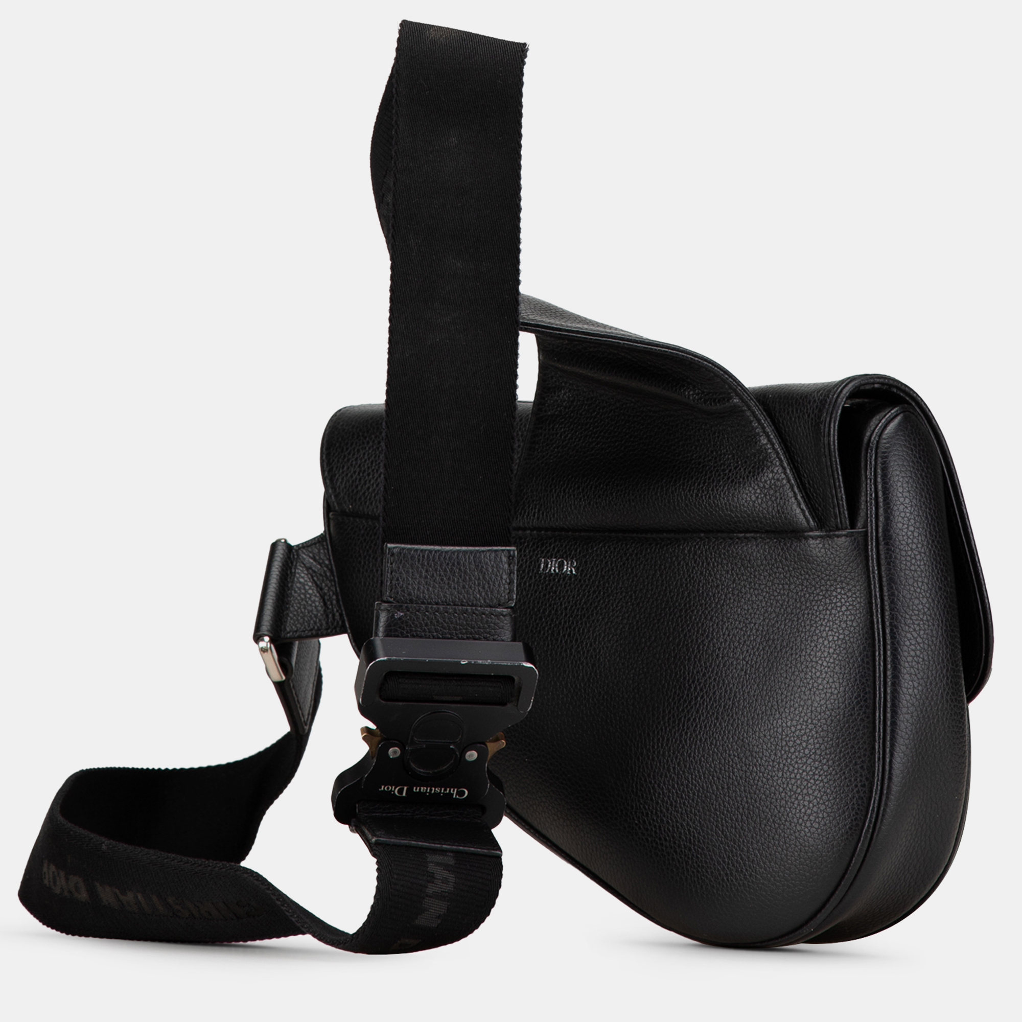 Dior Black Leather Saddle Crossbody 