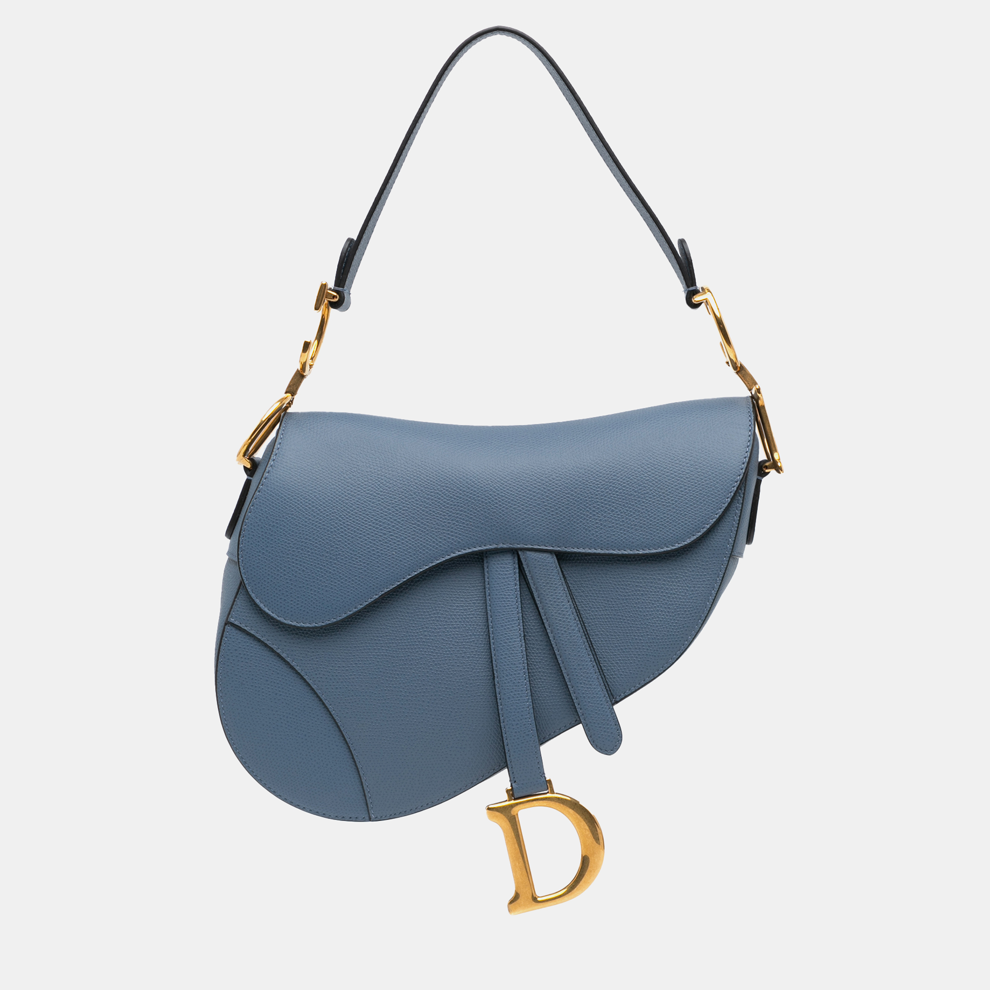 

Dior Blue Grained Calfskin Saddle Bag