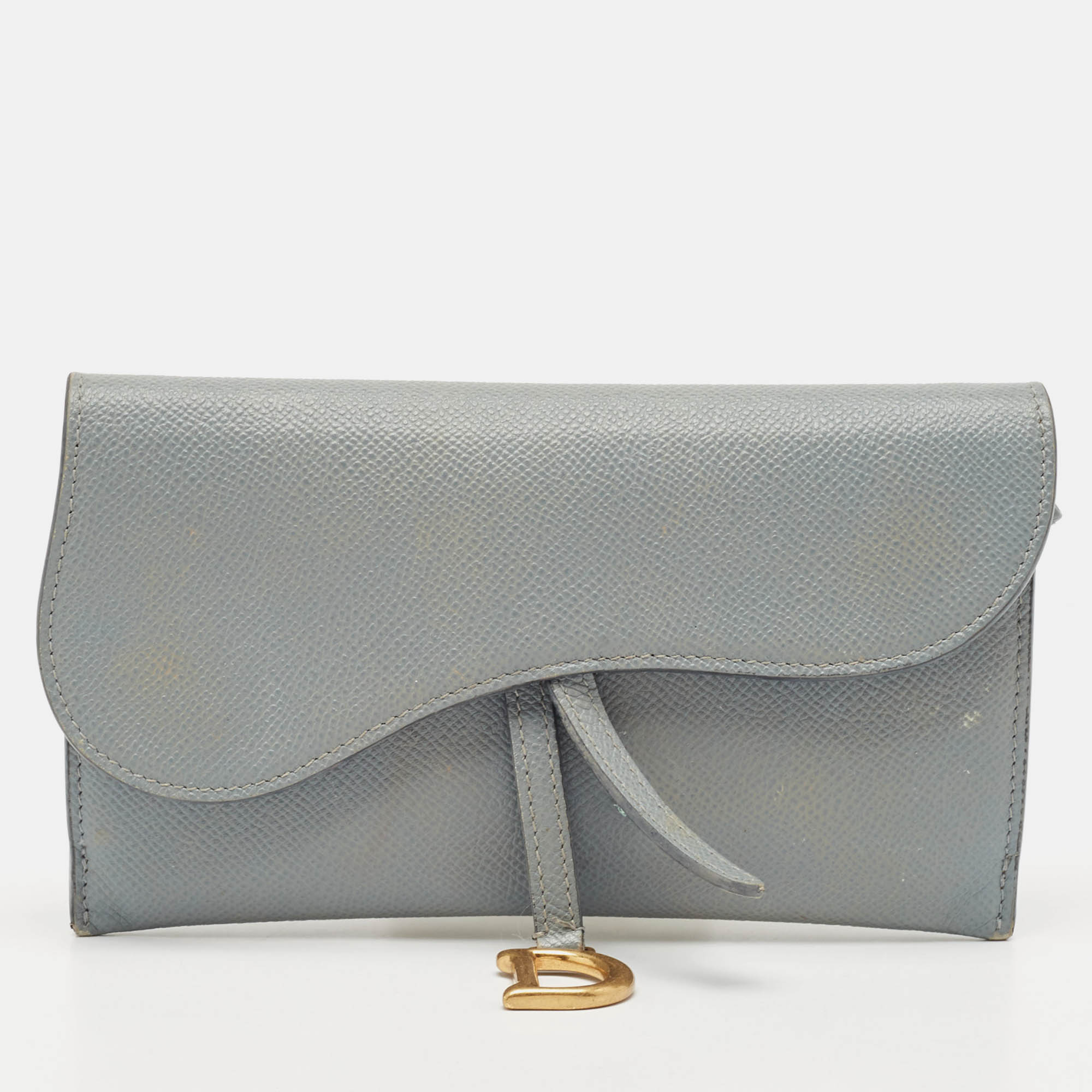 

Dior Light Blue Leather Saddle Pouch