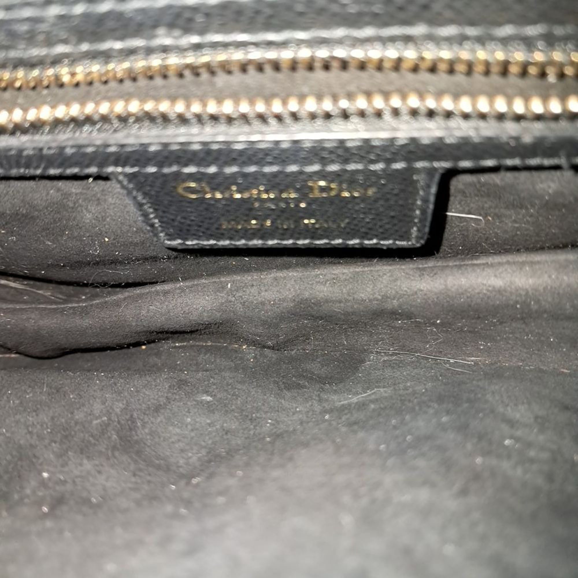 Dior Black Leather Saddle bag 