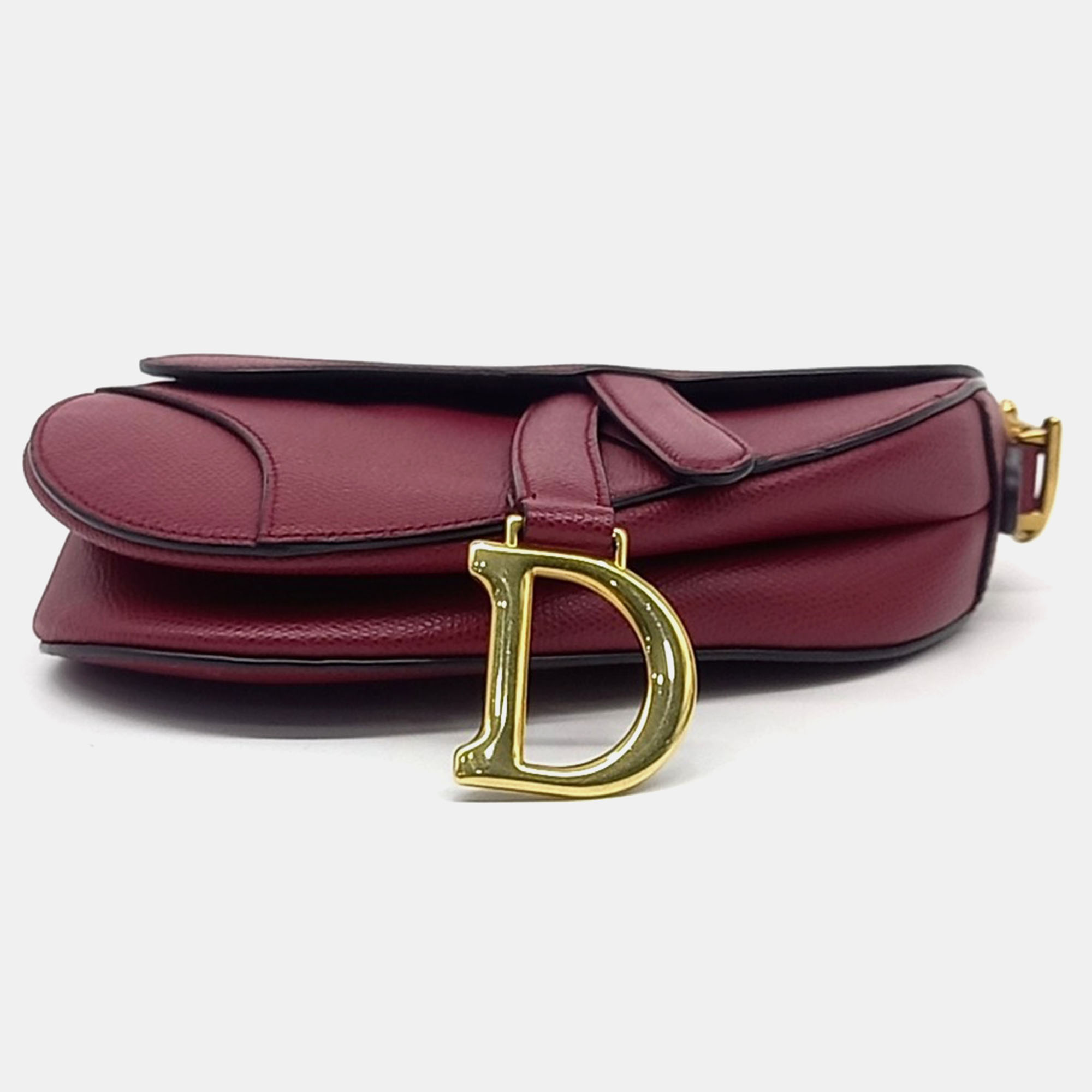 Dior Red Leather Mini Saddle Bag 