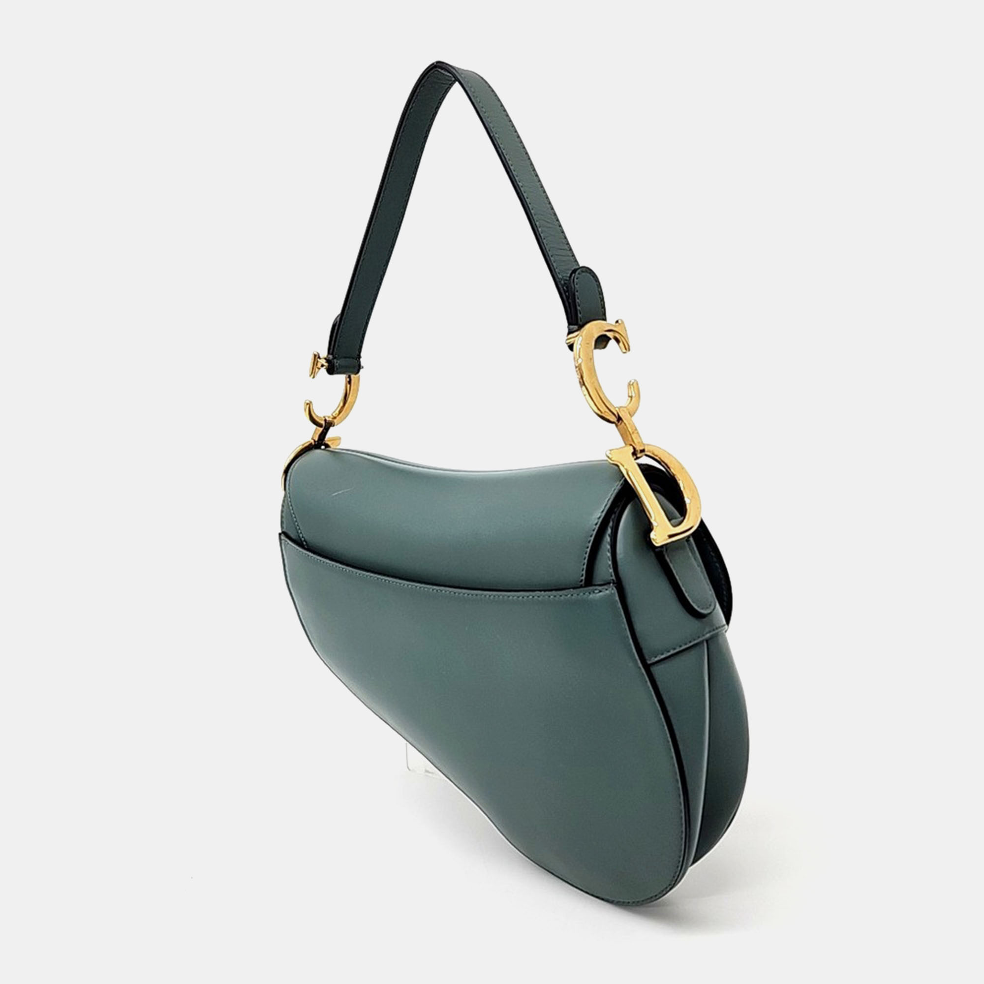 Dior Green Leather Saddle bag 