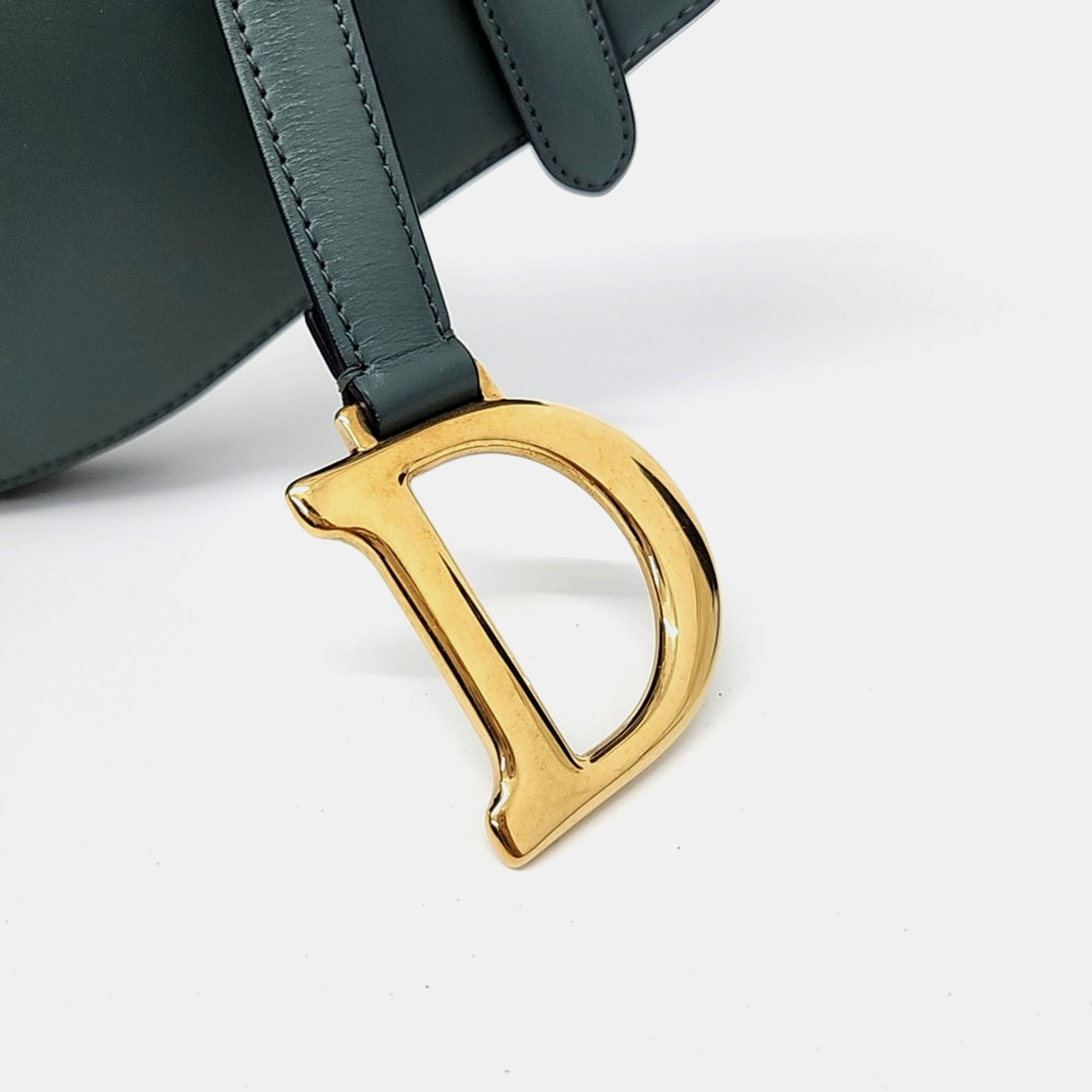 Dior Green Leather Saddle bag 