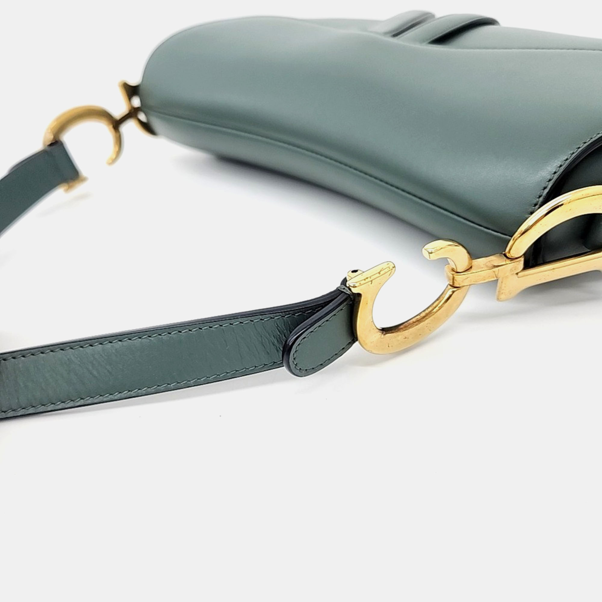 Dior Green Leather Saddle bag 