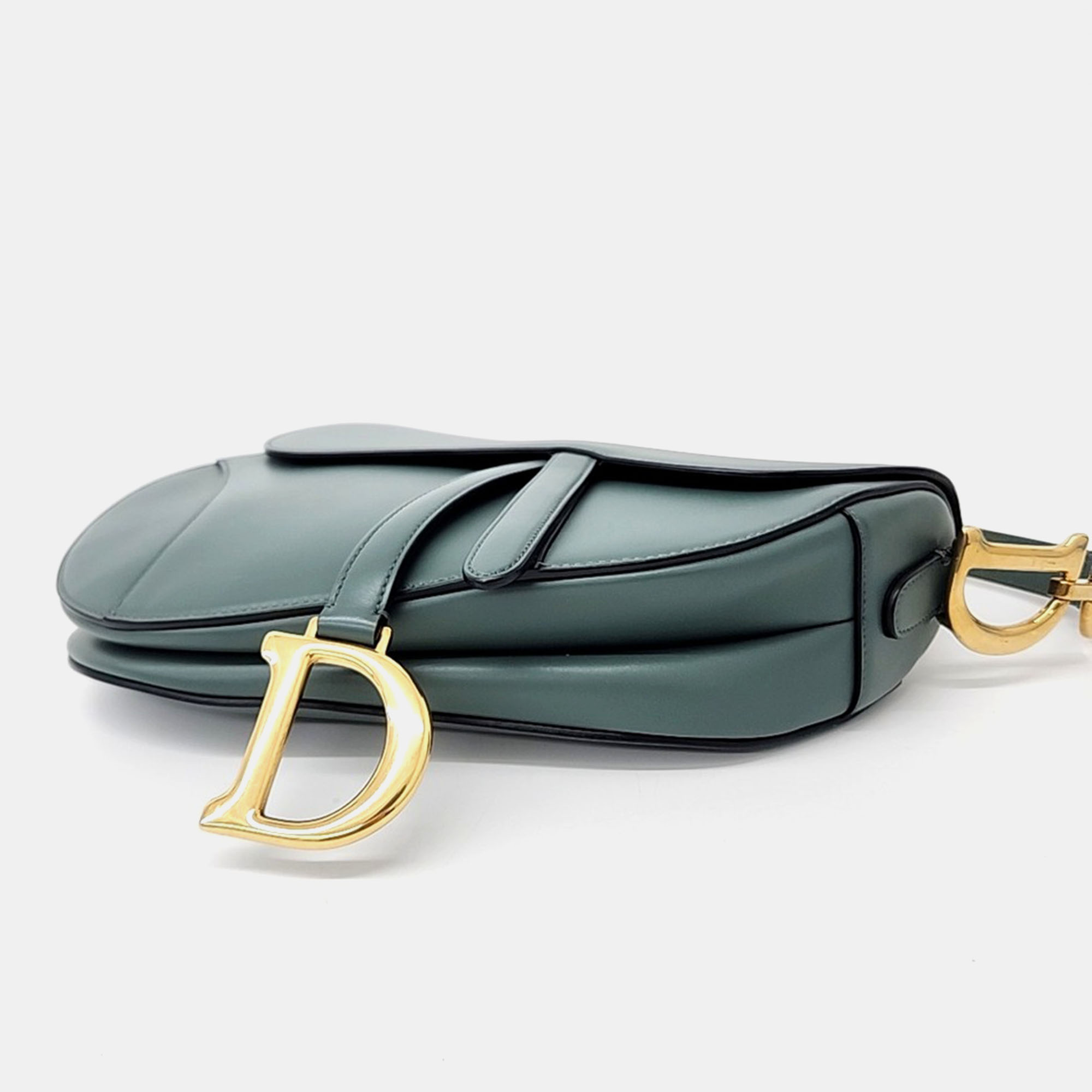 Dior Green Leather Saddle bag 