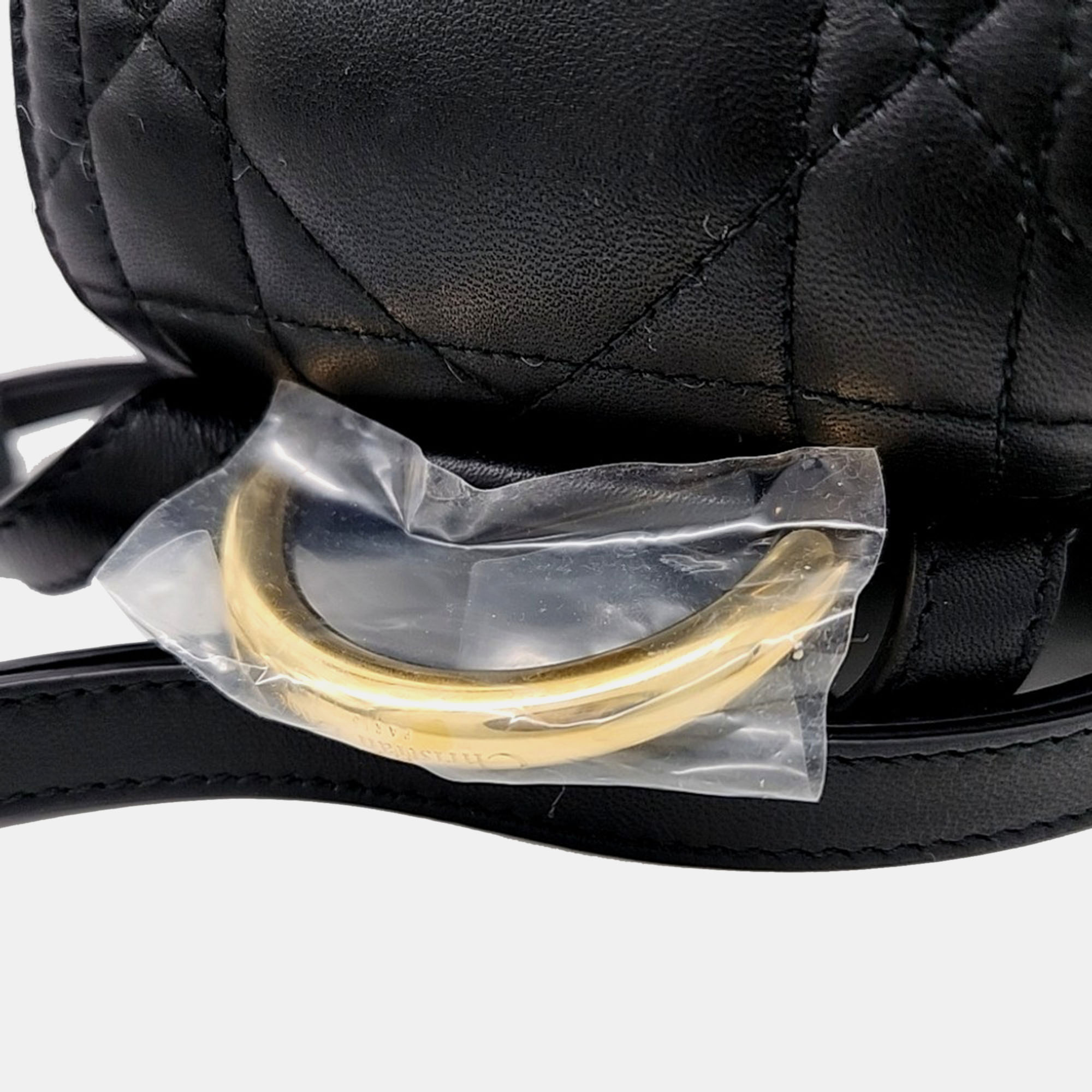 Dior Black Leather Caro Small Backpack 