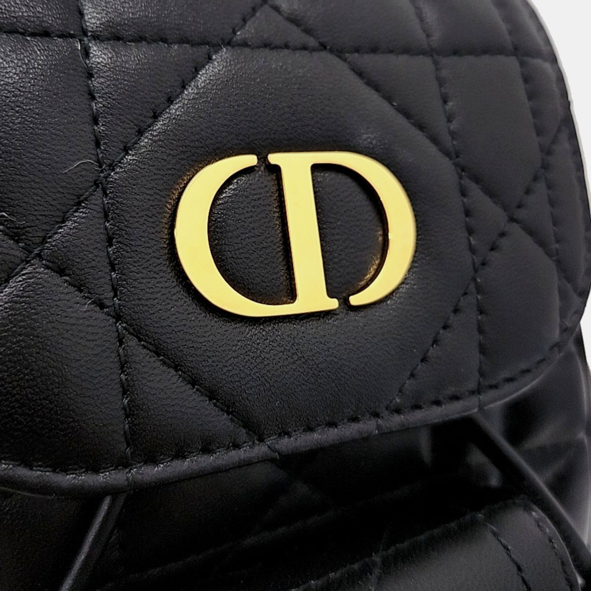 Dior Black Leather Caro Small Backpack 