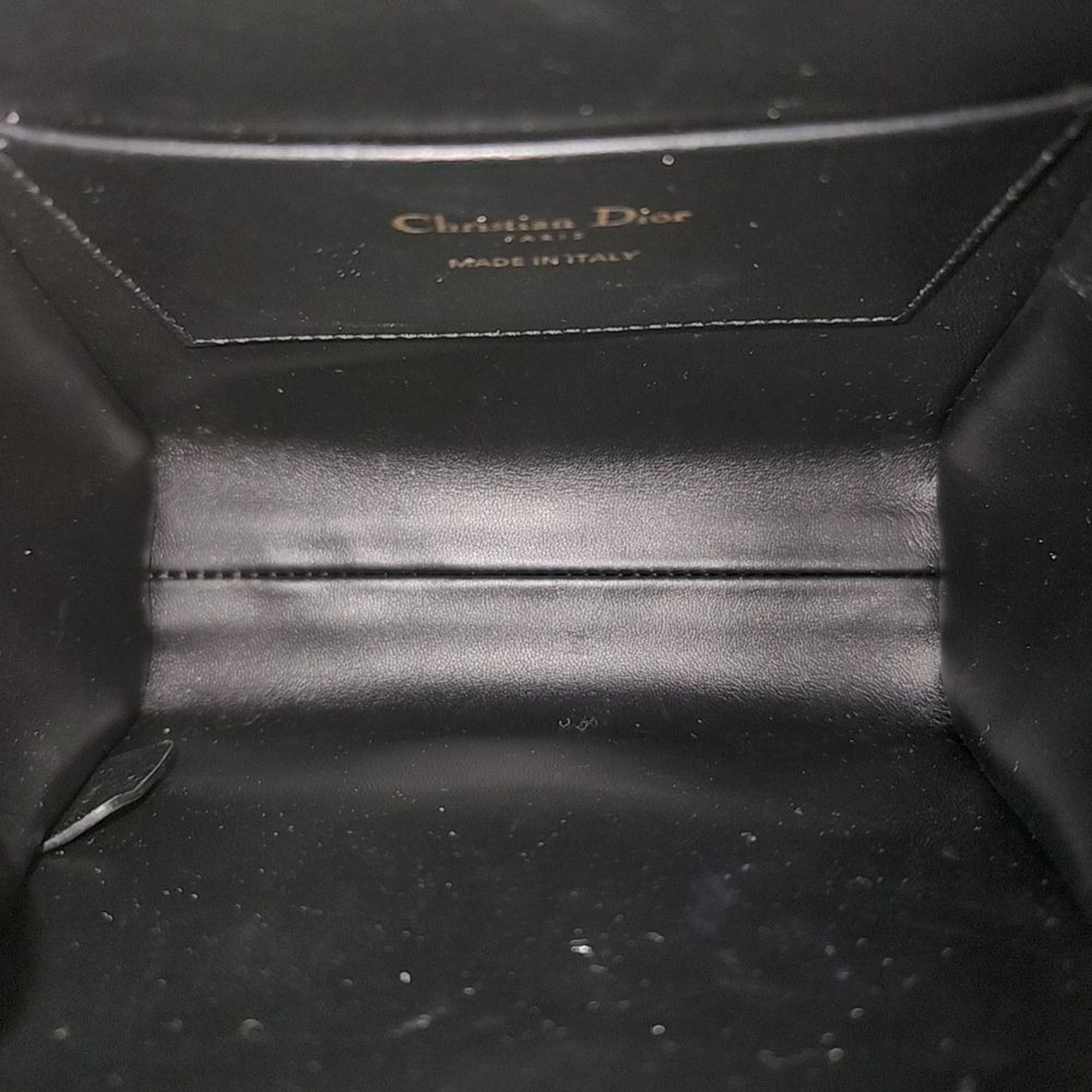 Dior Black Leather Caro Small Backpack 