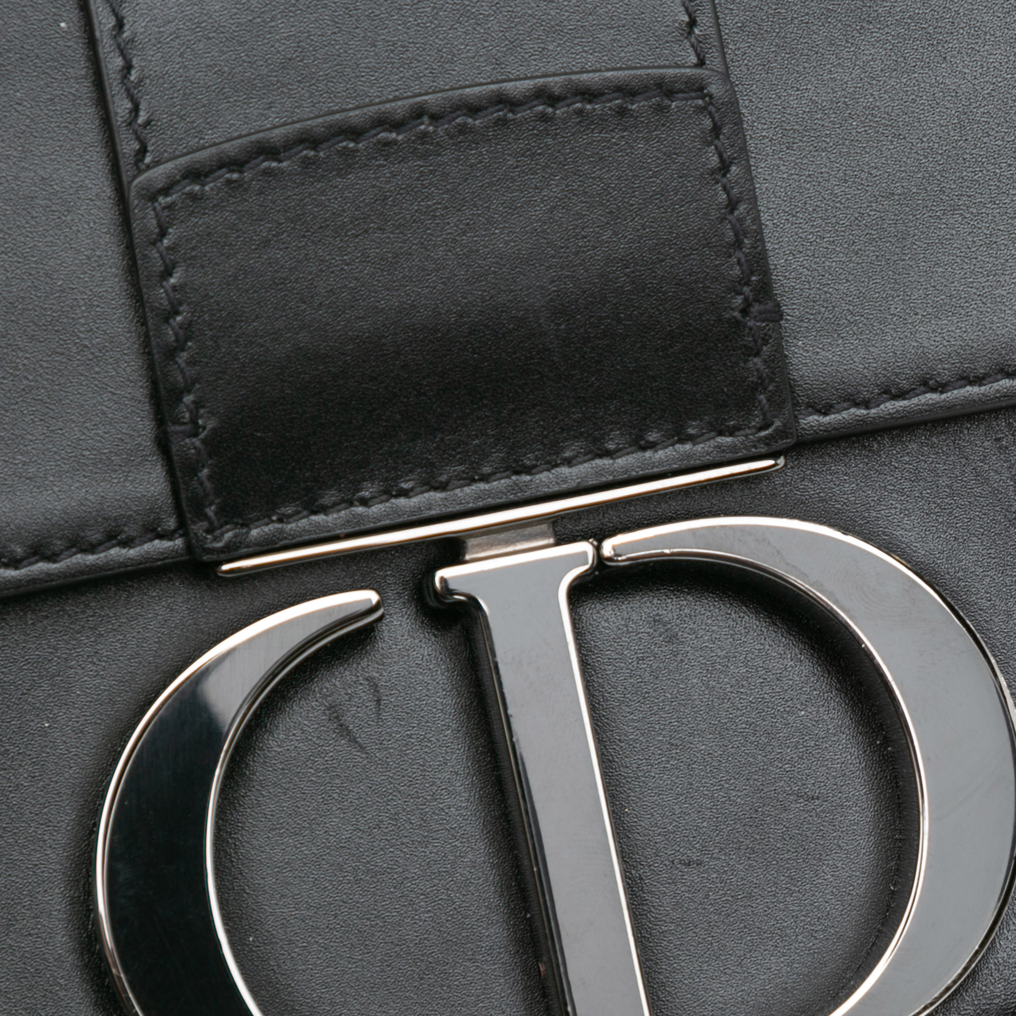 Dior Black Micro Smooth Calfskin 30 Montaigne Flap 