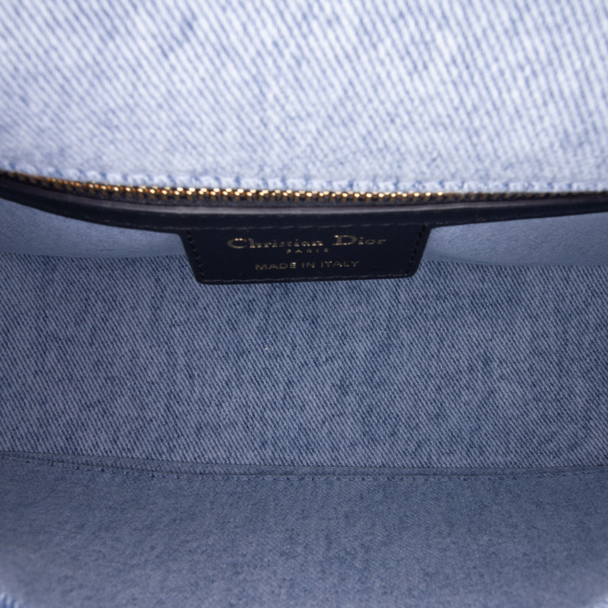Dior Blue Medium Denim Macrocannage Caro Bag 