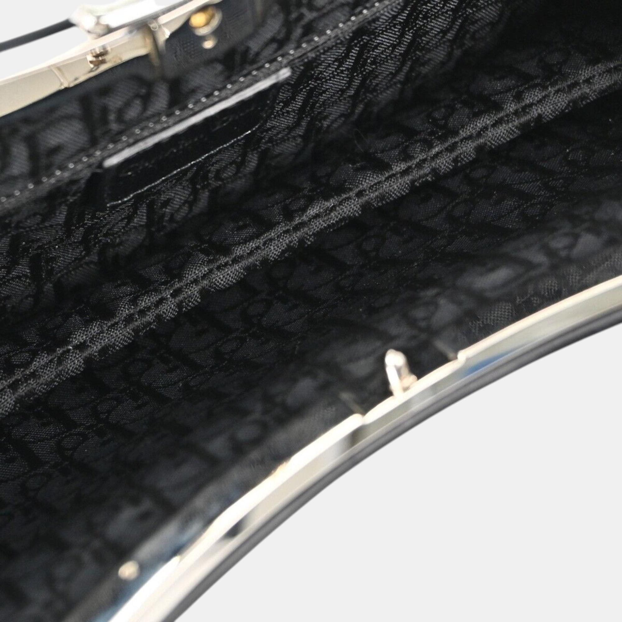 Dior Black Patent Leather Medium Handbag 