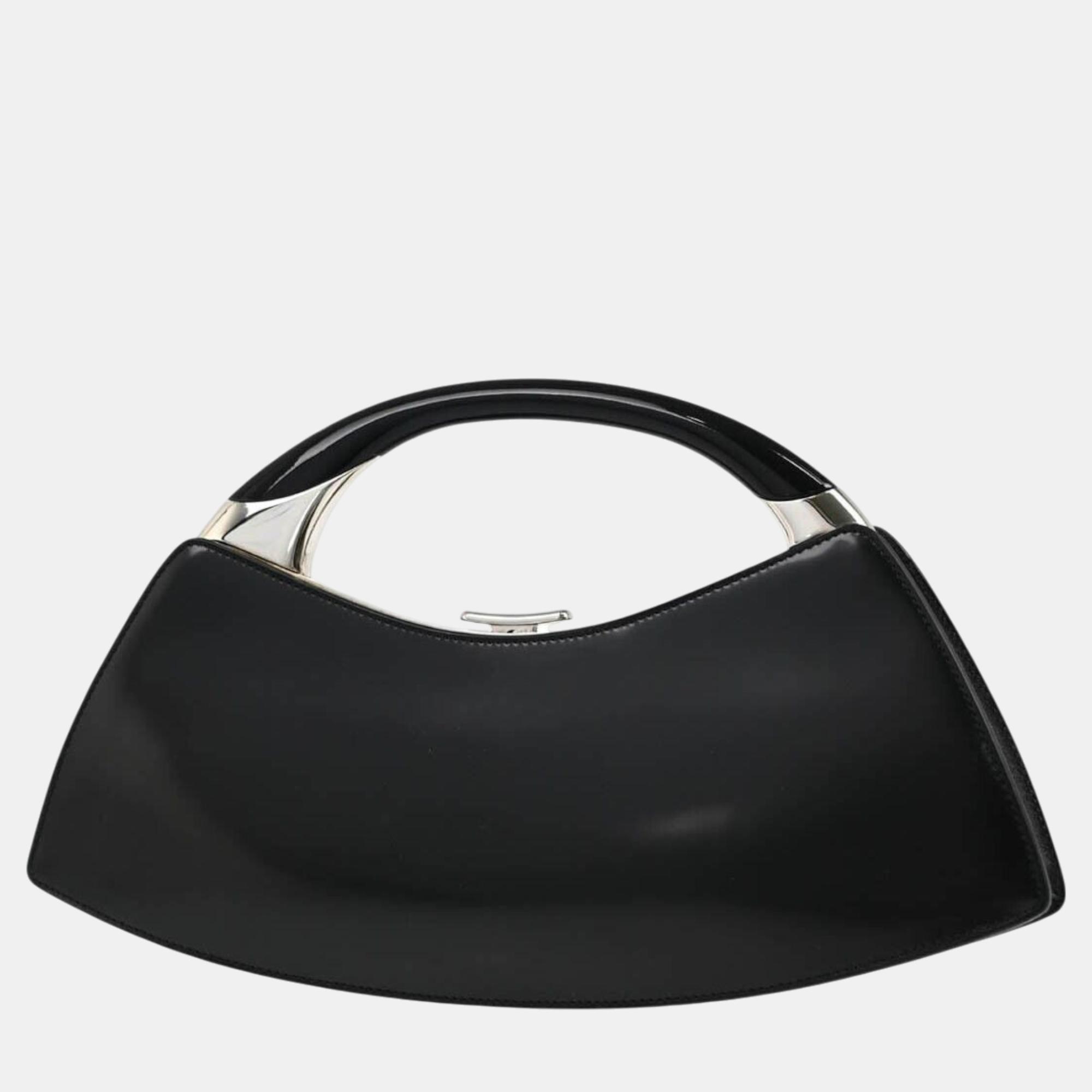 Dior Black Patent Leather Medium Handbag 