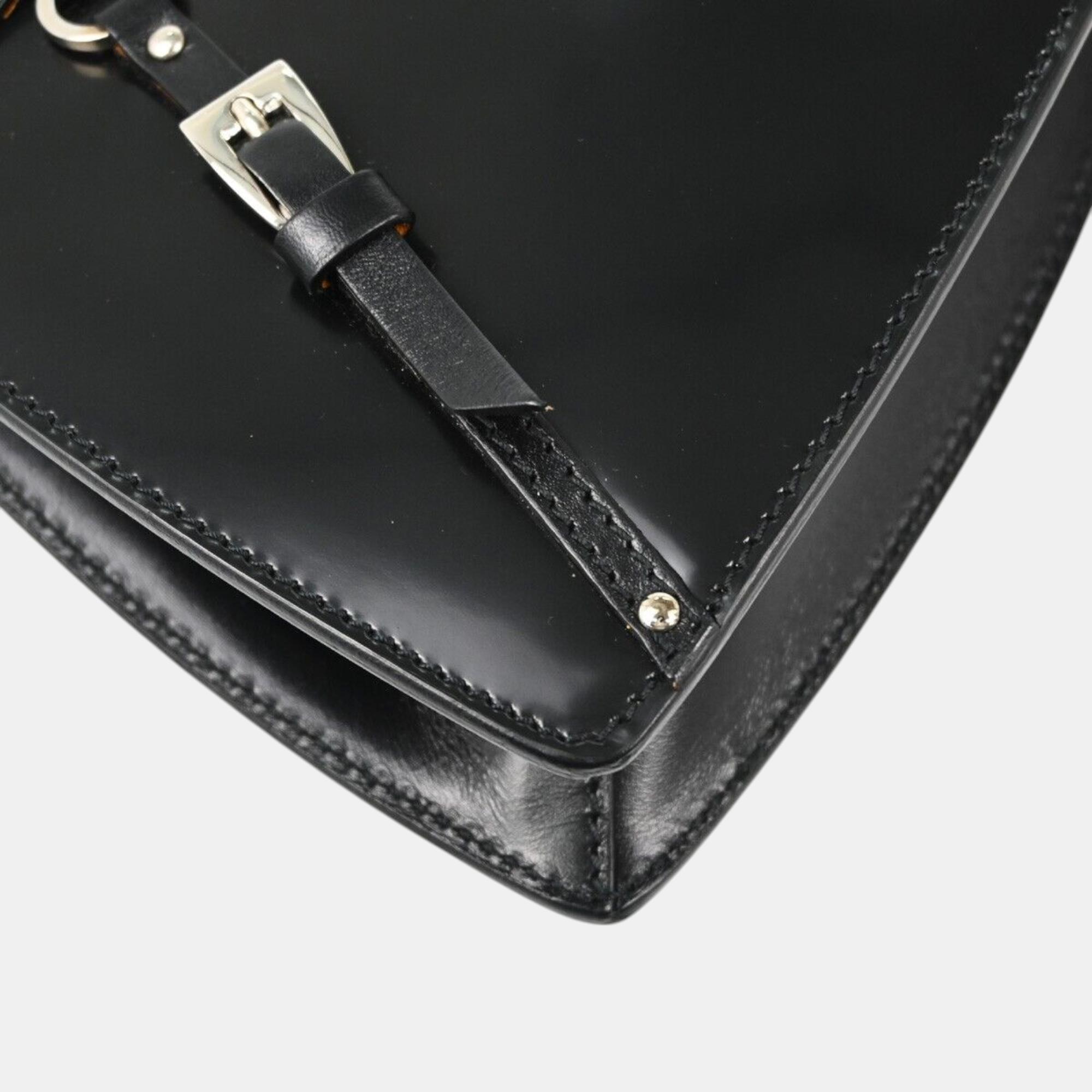 Dior Black Patent Leather Medium Handbag 