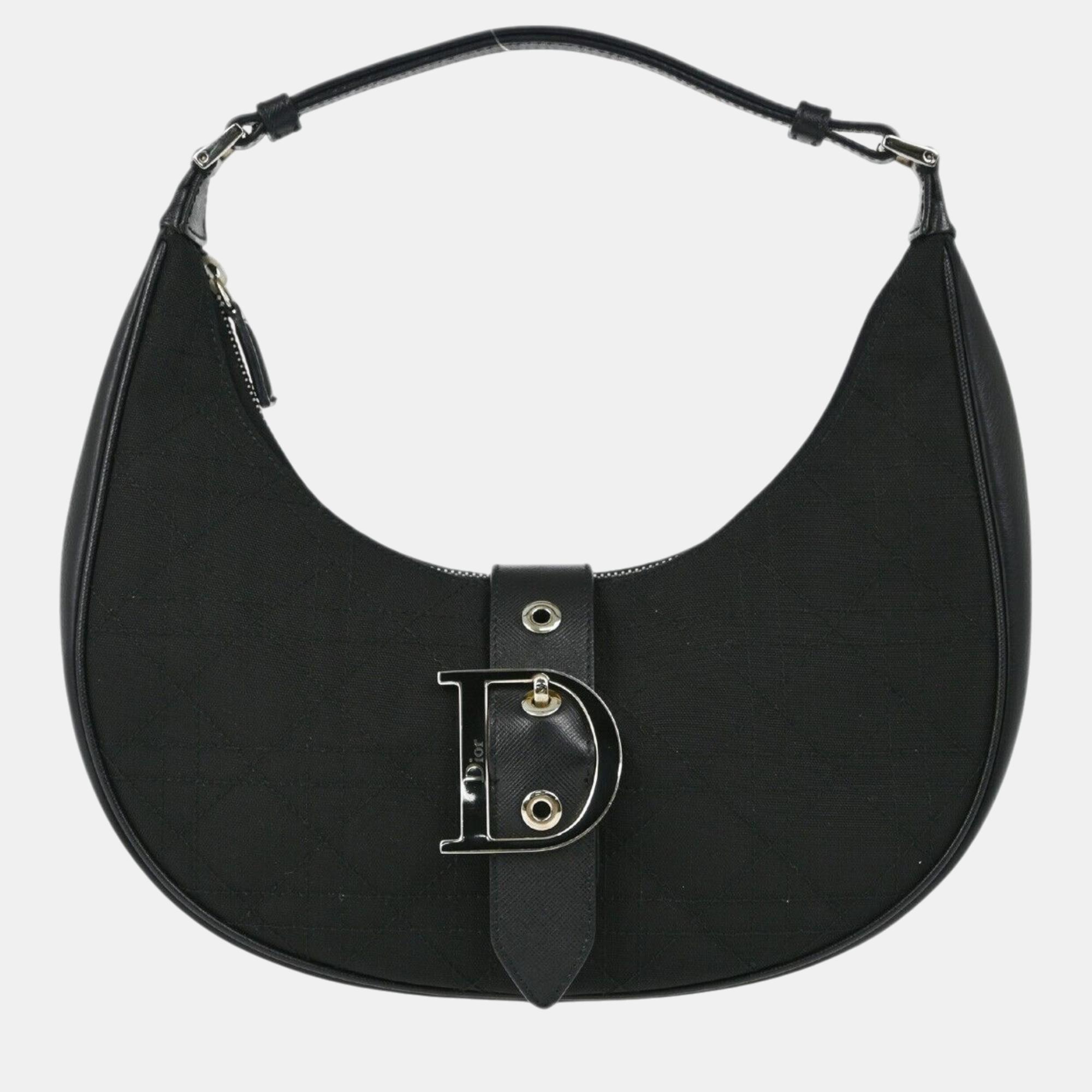 

Christian Dior Black Cannage Hobo Handbag