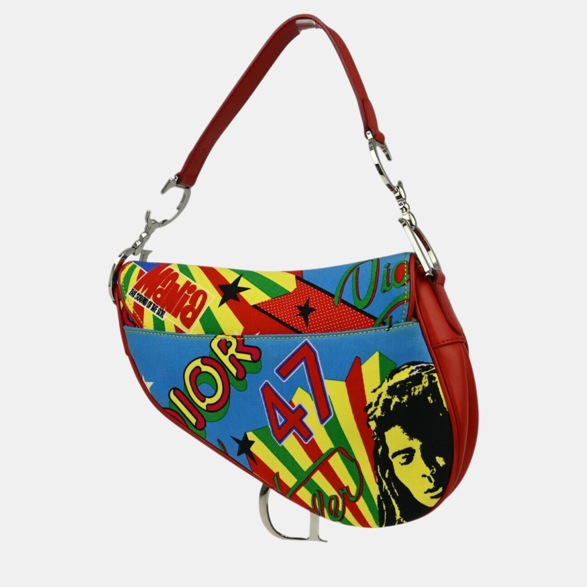 Christian Dior Multicolor Dior Mania Saddle Handbag 
