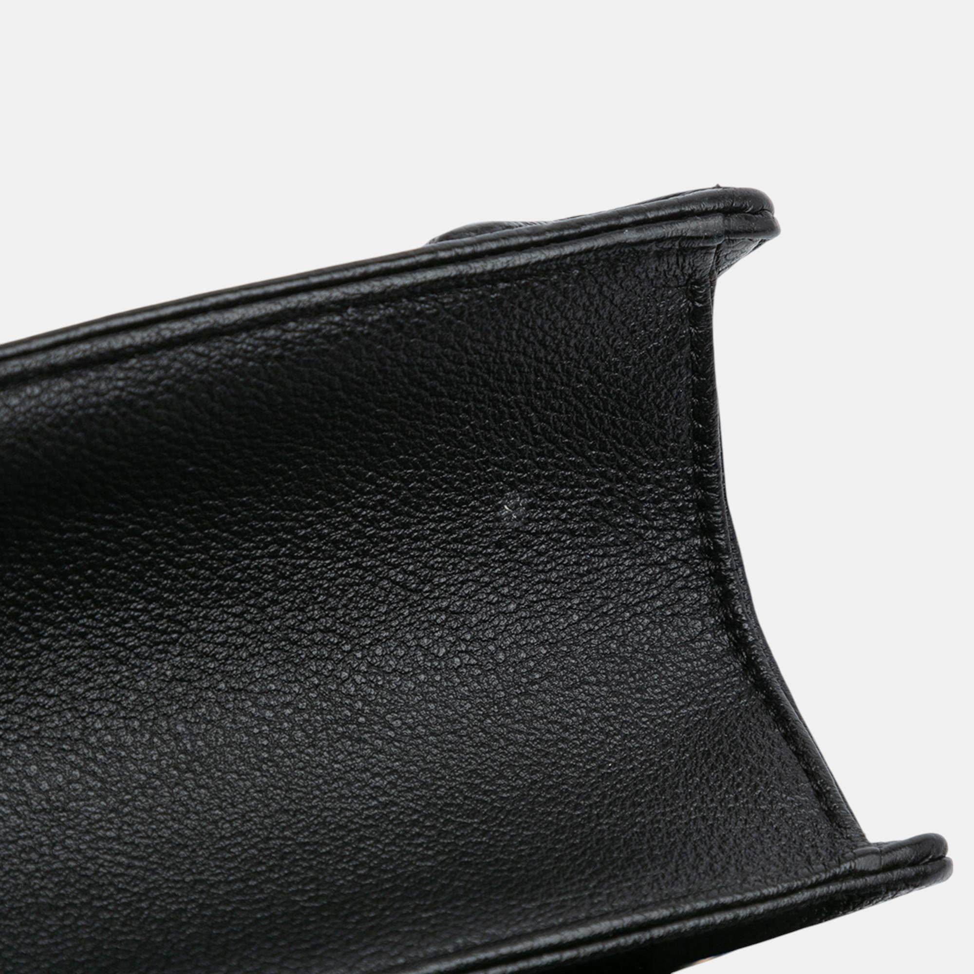 Dior Black Medium Calfskin Diorama Flap 