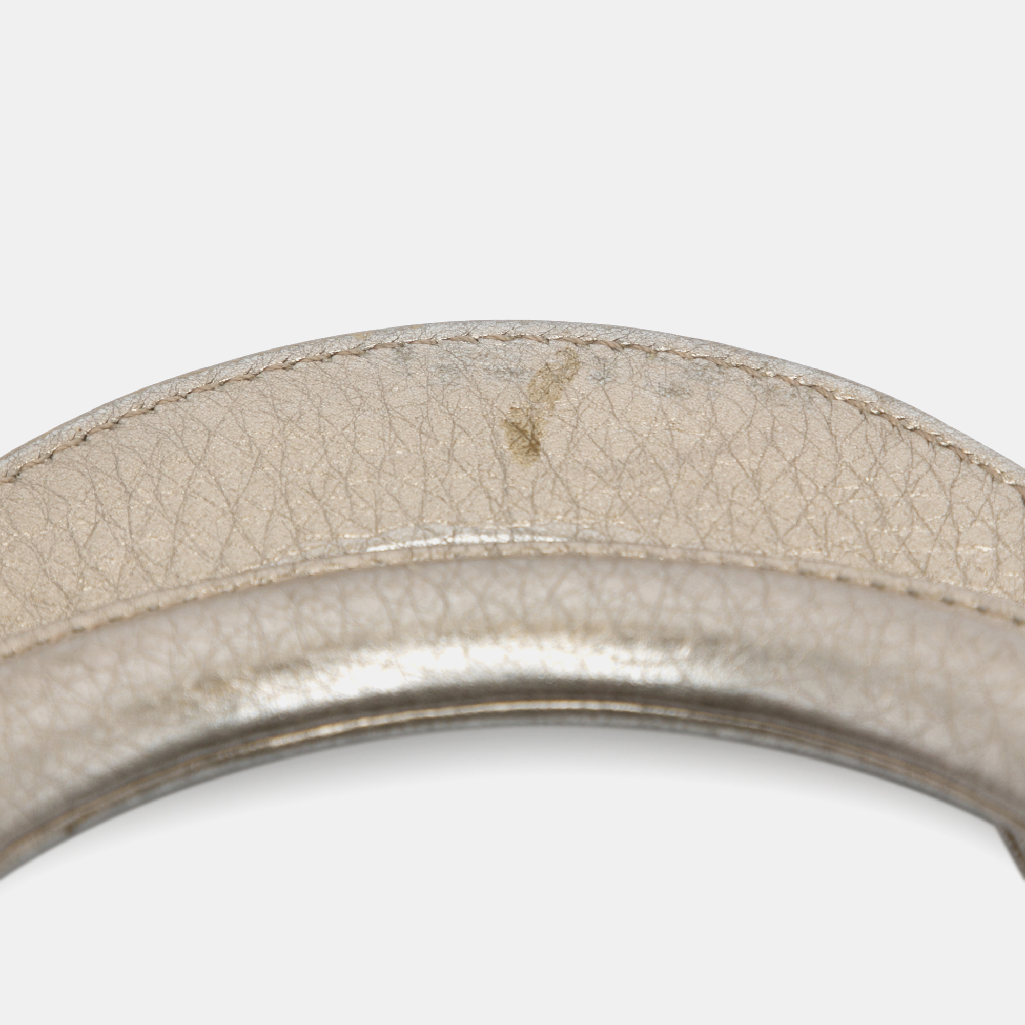 Dior Silver Small Metallic Grained Calfskin Cannage Supple Lady Dior 