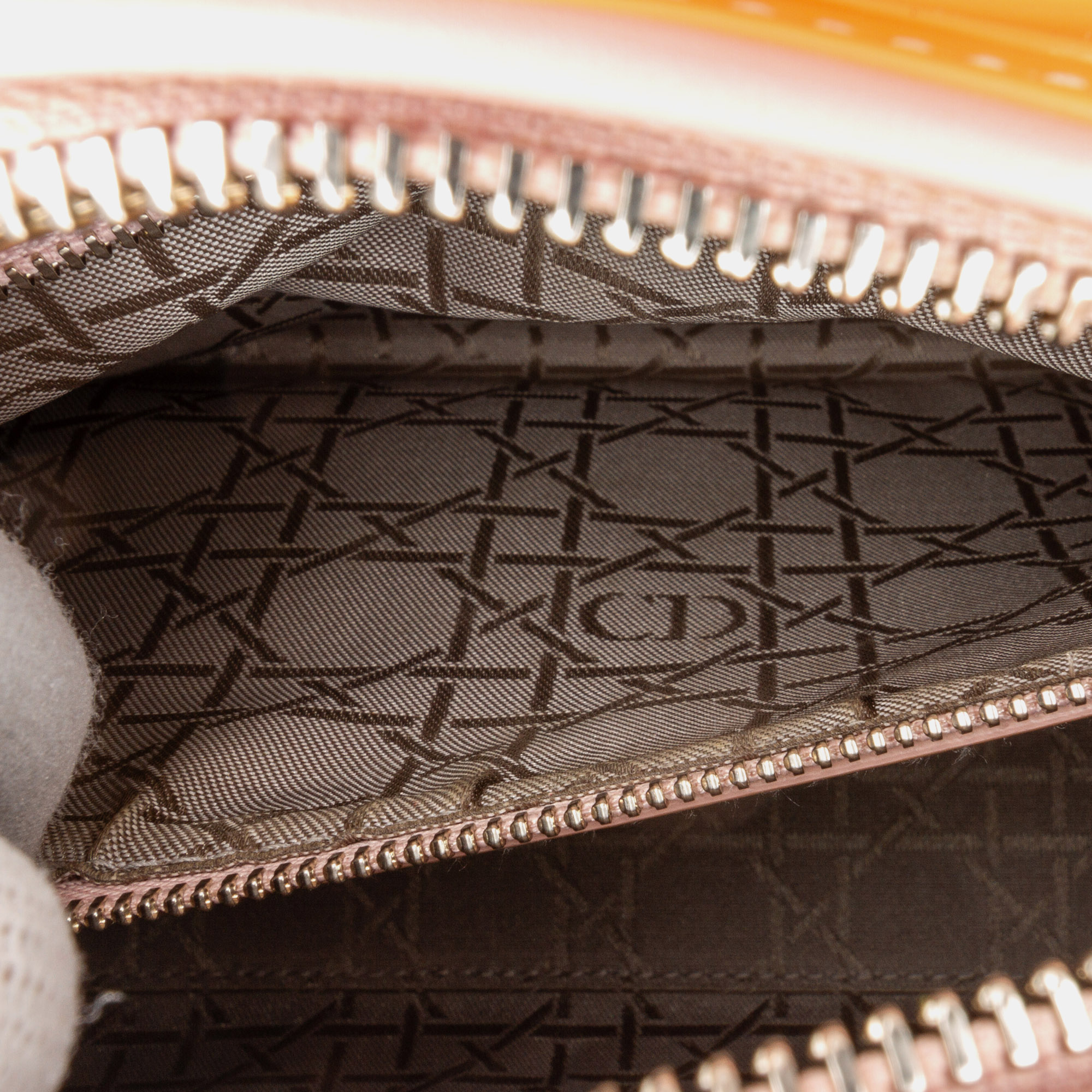 Dior Brown Medium Patent Cannage Lady Dior 