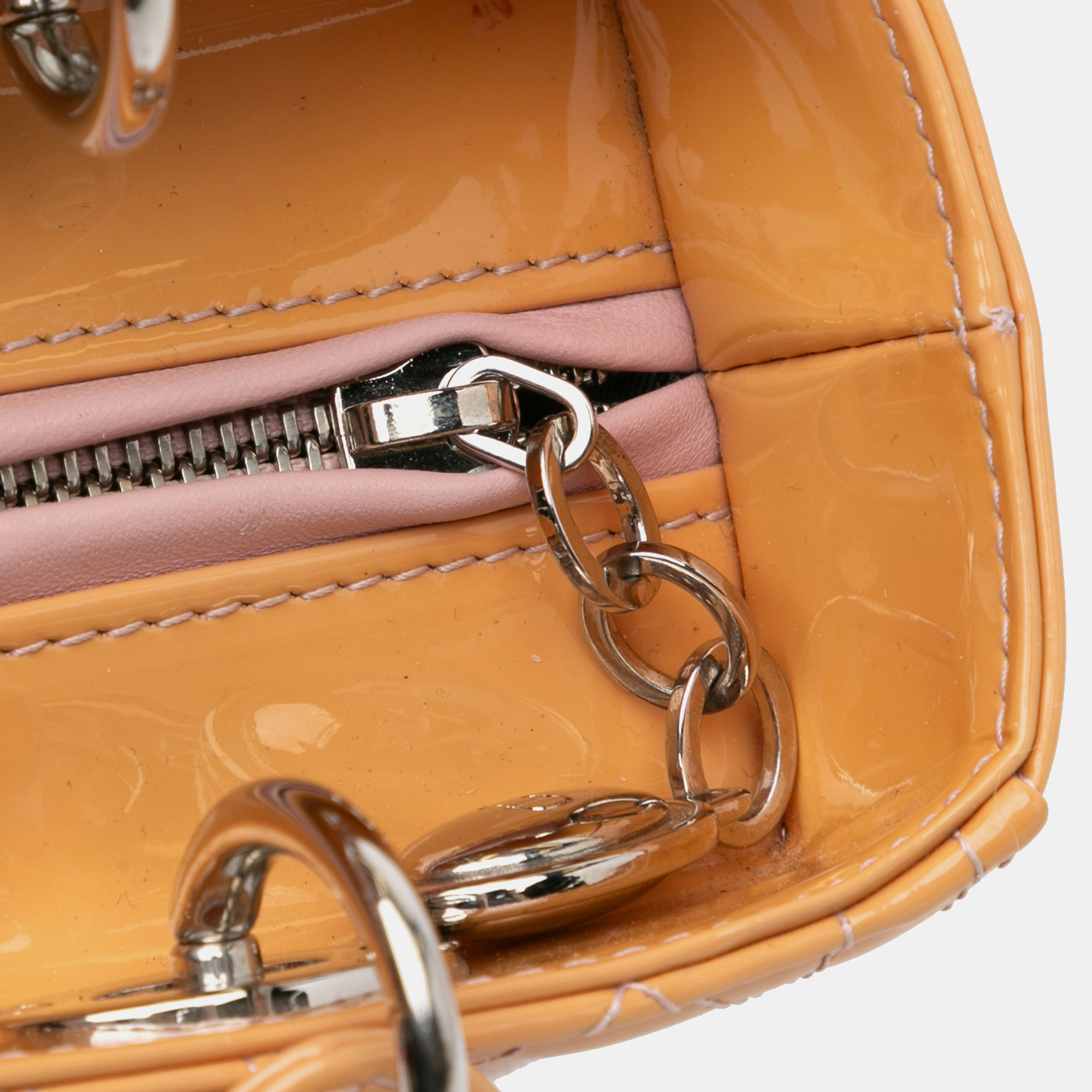 Dior Brown Medium Patent Cannage Lady Dior 