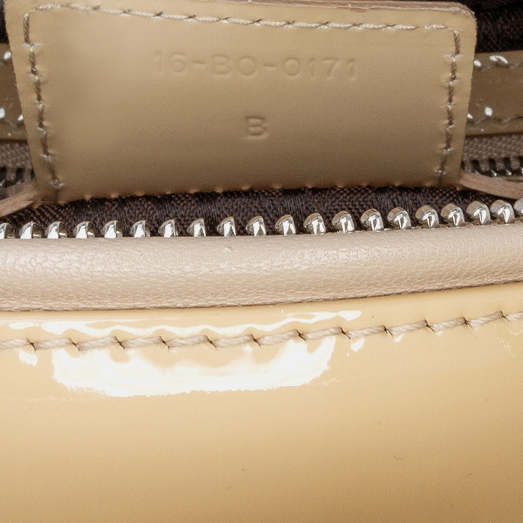 Dior Beige Medium Patent Cannage Lady Dior 