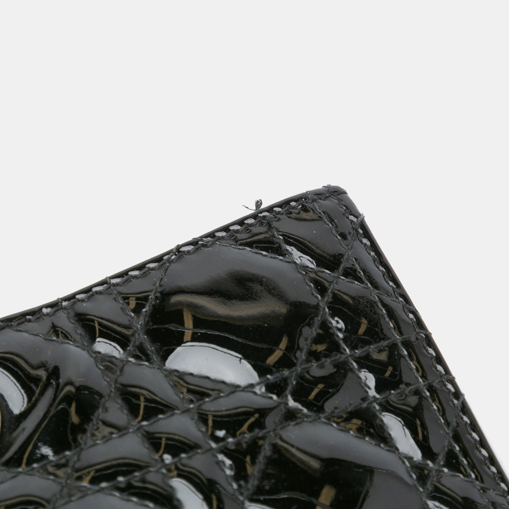 Dior Black Large Patent Cannage Lady Dior Bag 