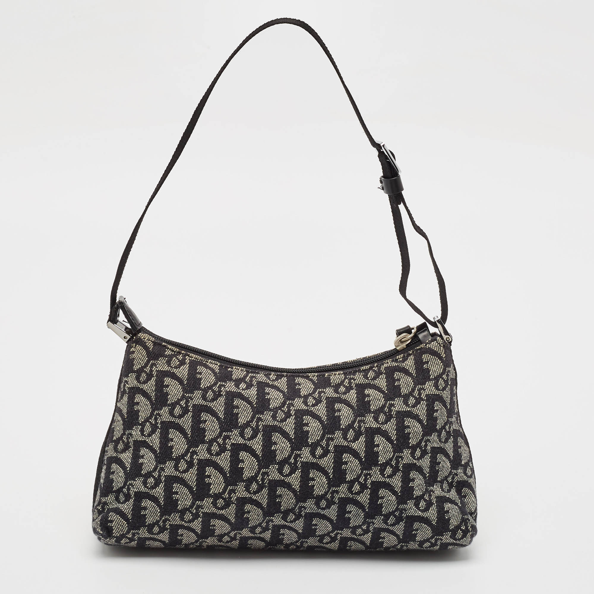 Dior Navy Blue Diorissimo Canvas Pochette 