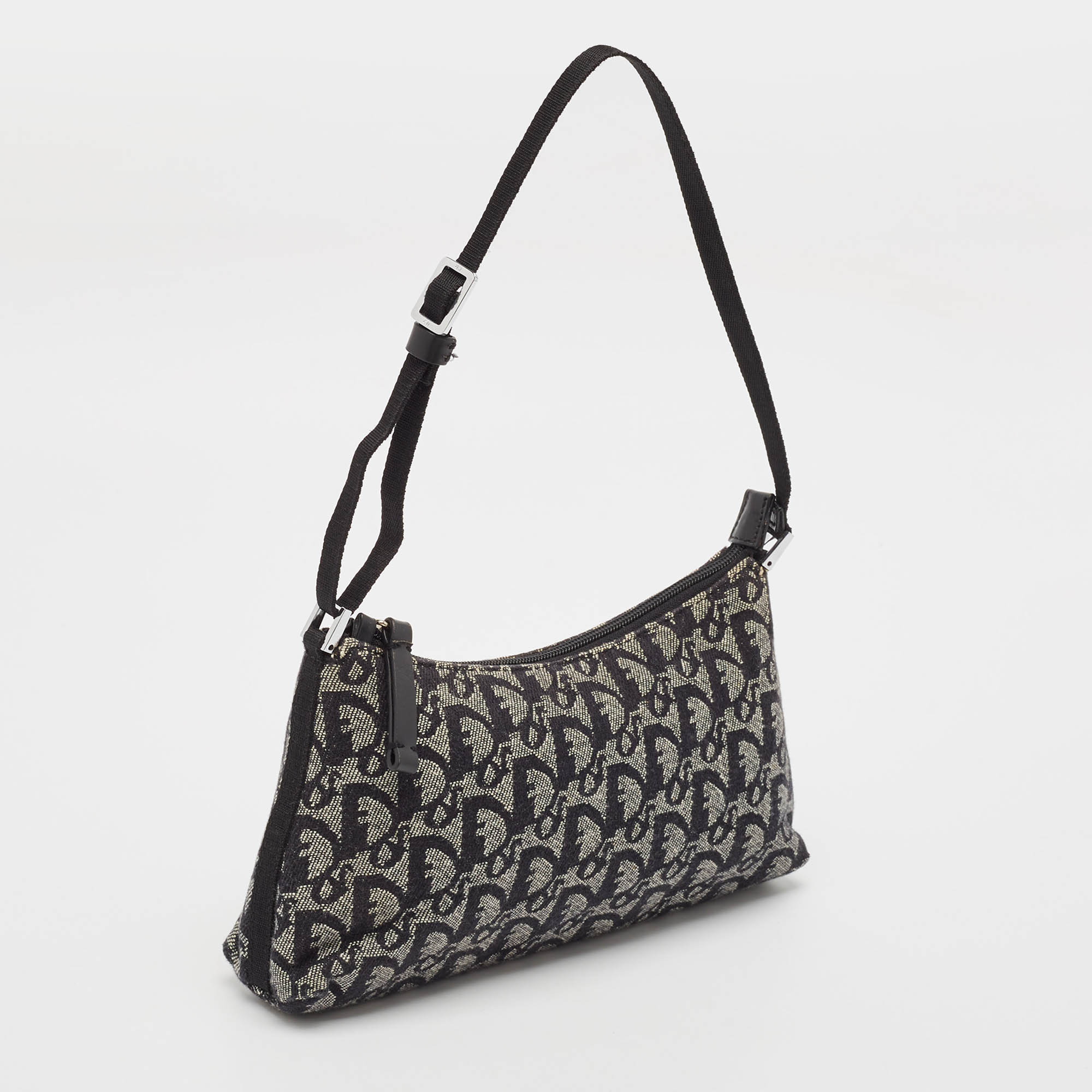 Dior Navy Blue Diorissimo Canvas Pochette 
