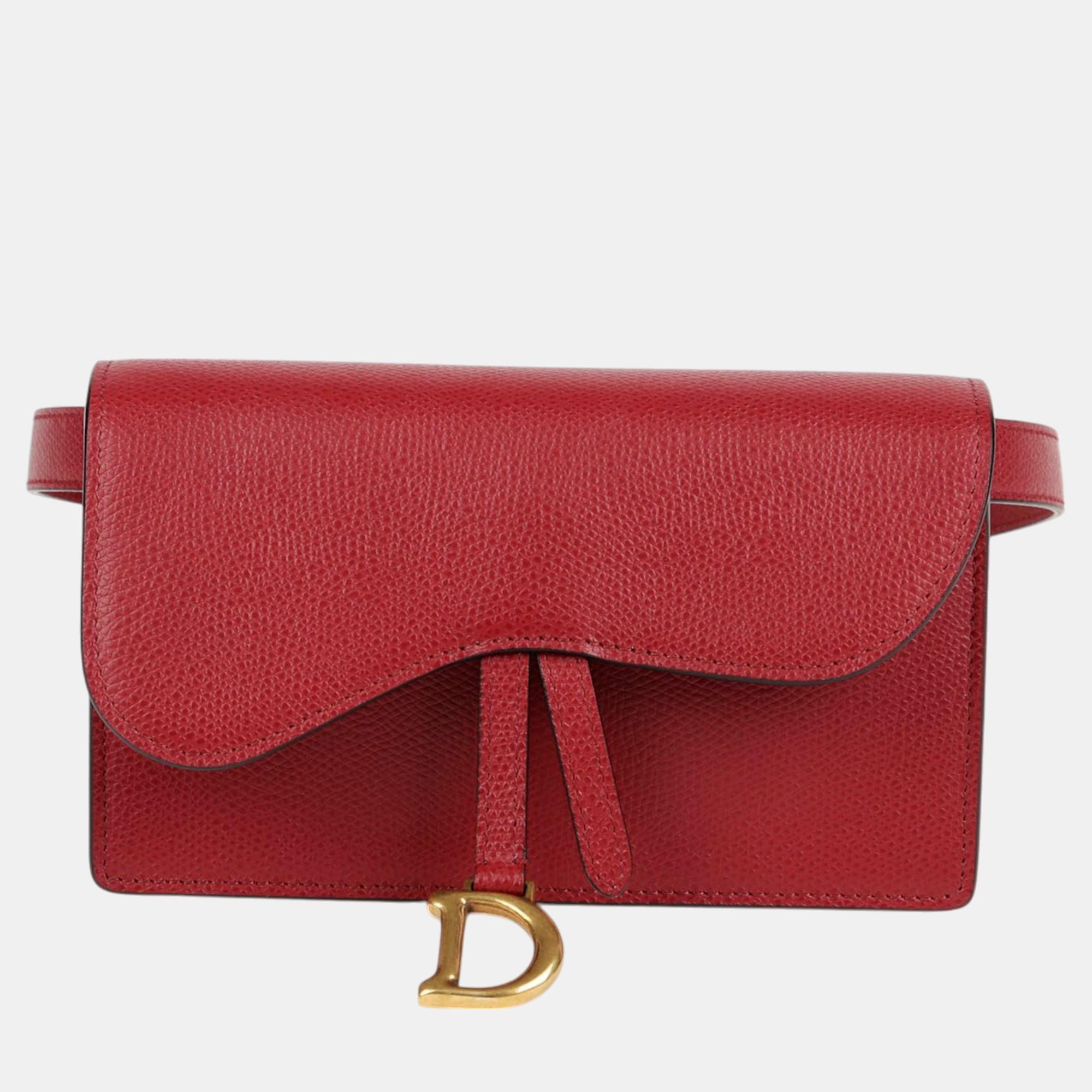 

Dior Saddle Pouch Belt Bag, Burgundy