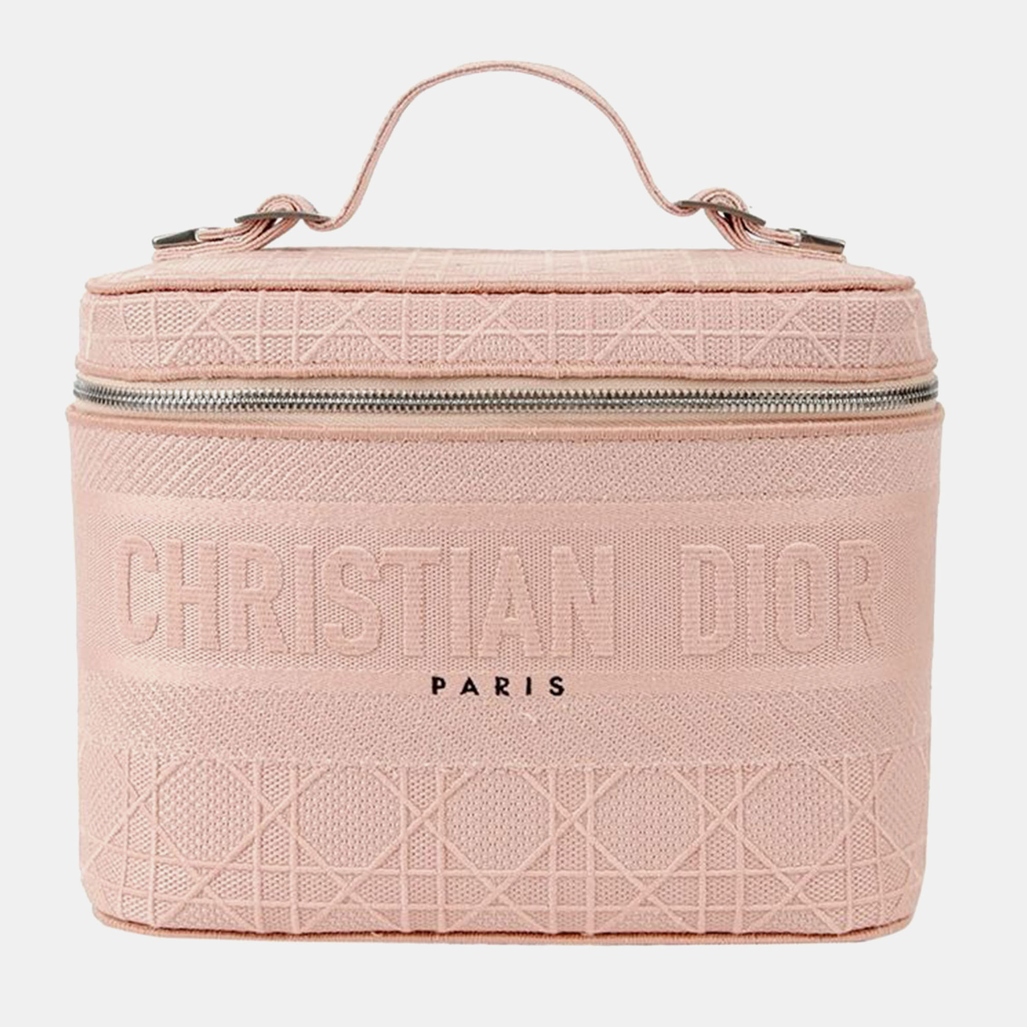 

Dior Light Pink Canvas D Lite Vanity Case Bag