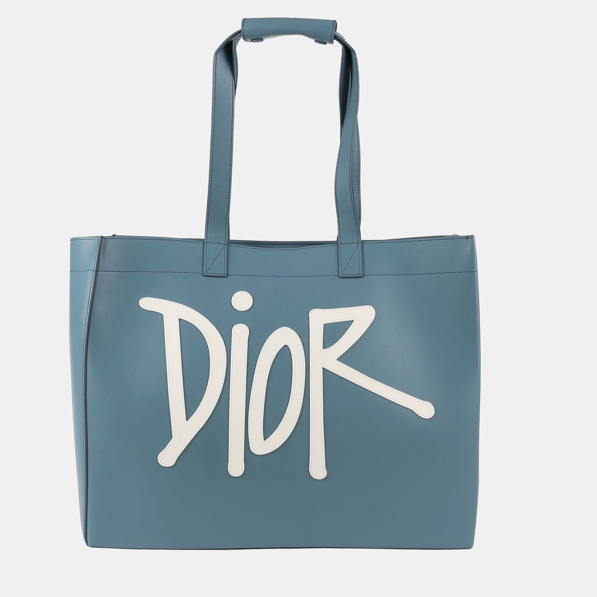 

Dior Blue Leather Sean Stussy Shopper Shoulder Bag