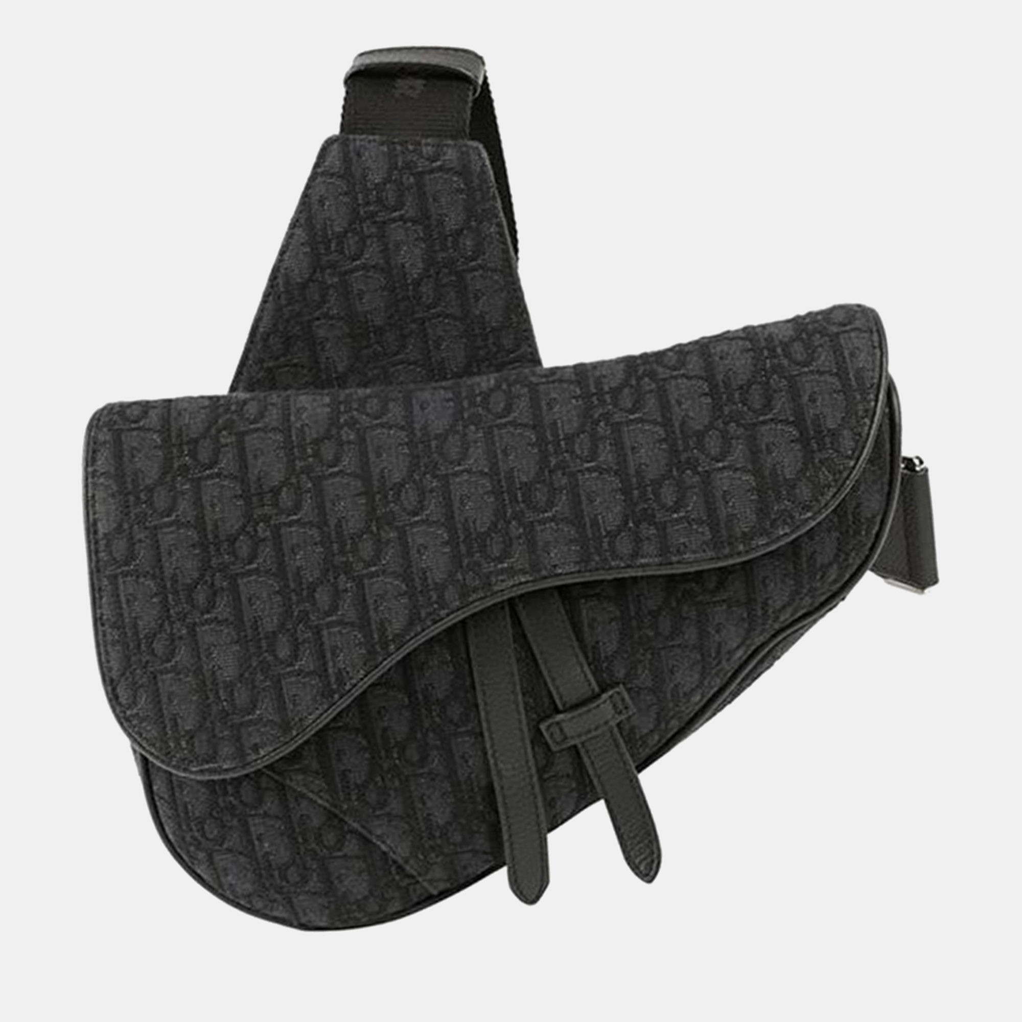 

Dior Black Oblique Jacquard Saddle Shoulder Bag