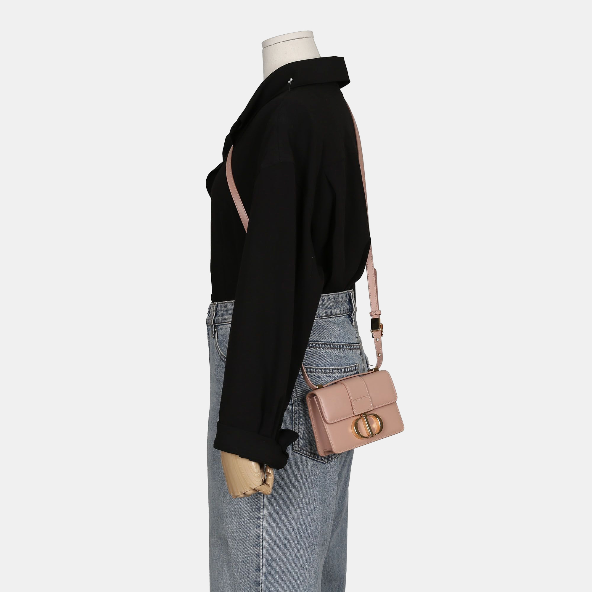 Dior Micro Rose Beige Caprether Montaine 30 Shoulder And Cross Bag 