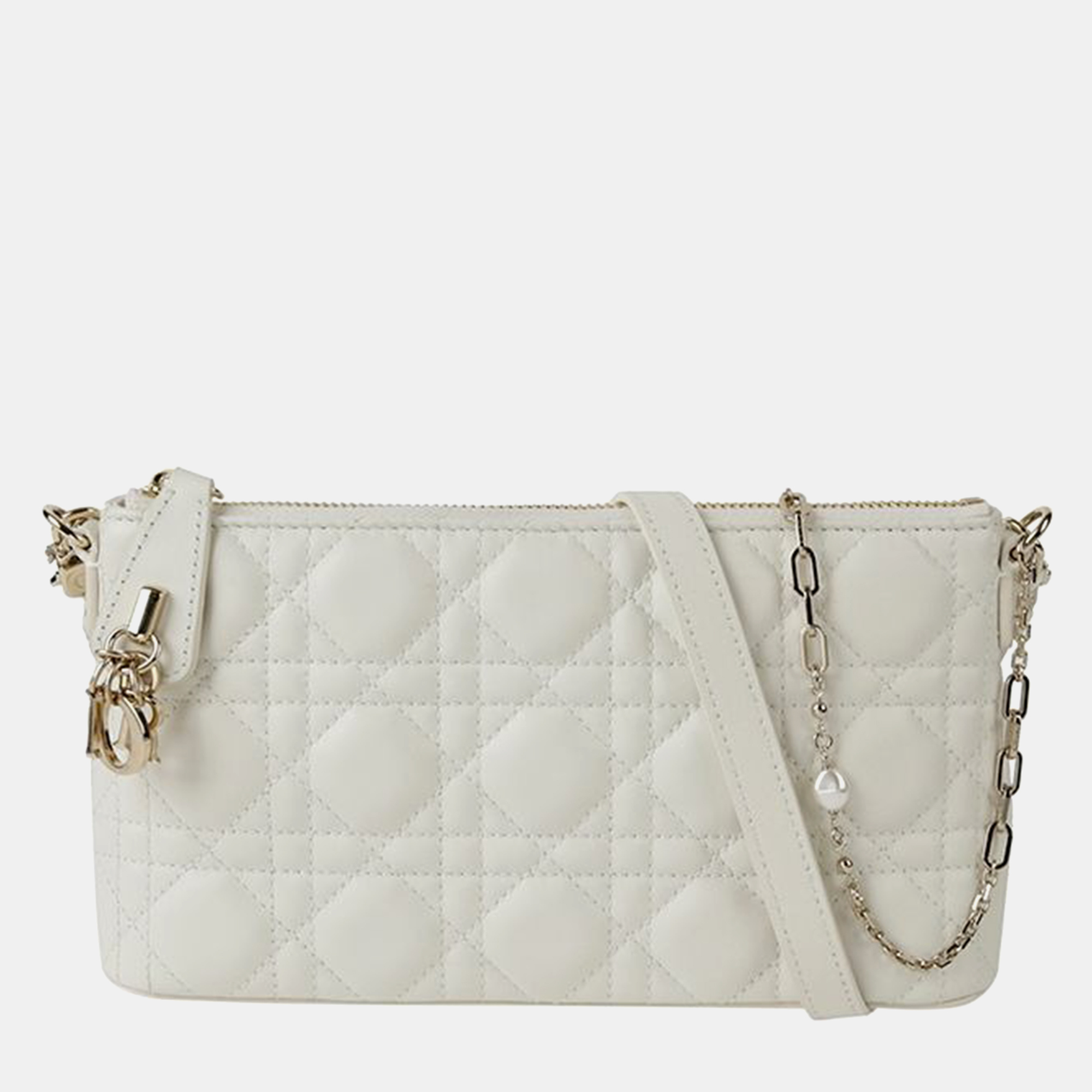 

Dior Miss Dior Mini Chain Shoulder Bag, White