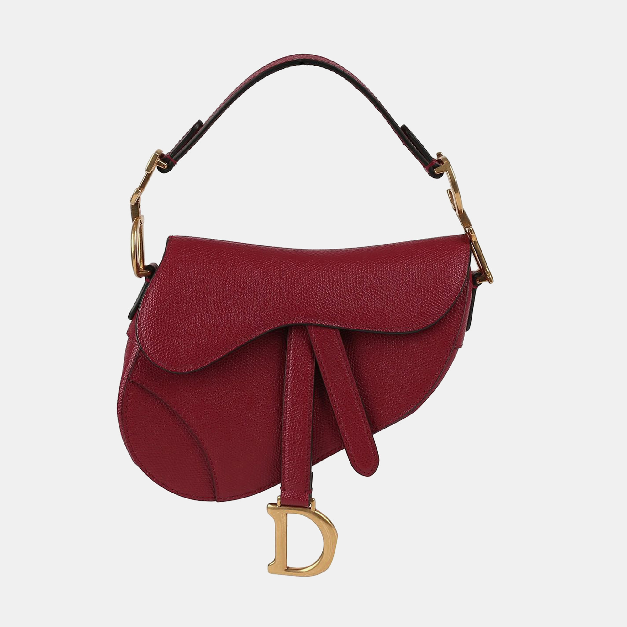 

Dior Red Grain Calfskin Mini Saddle Shoulder Bag