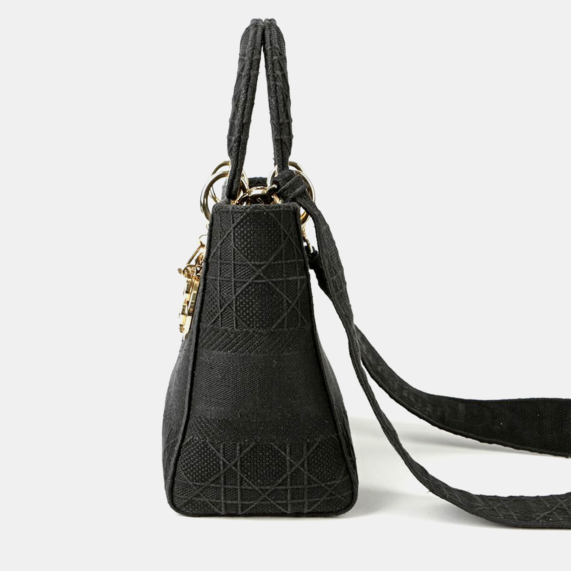 Dior Lady D-LITE Medium Tote And Shoulder Bag 