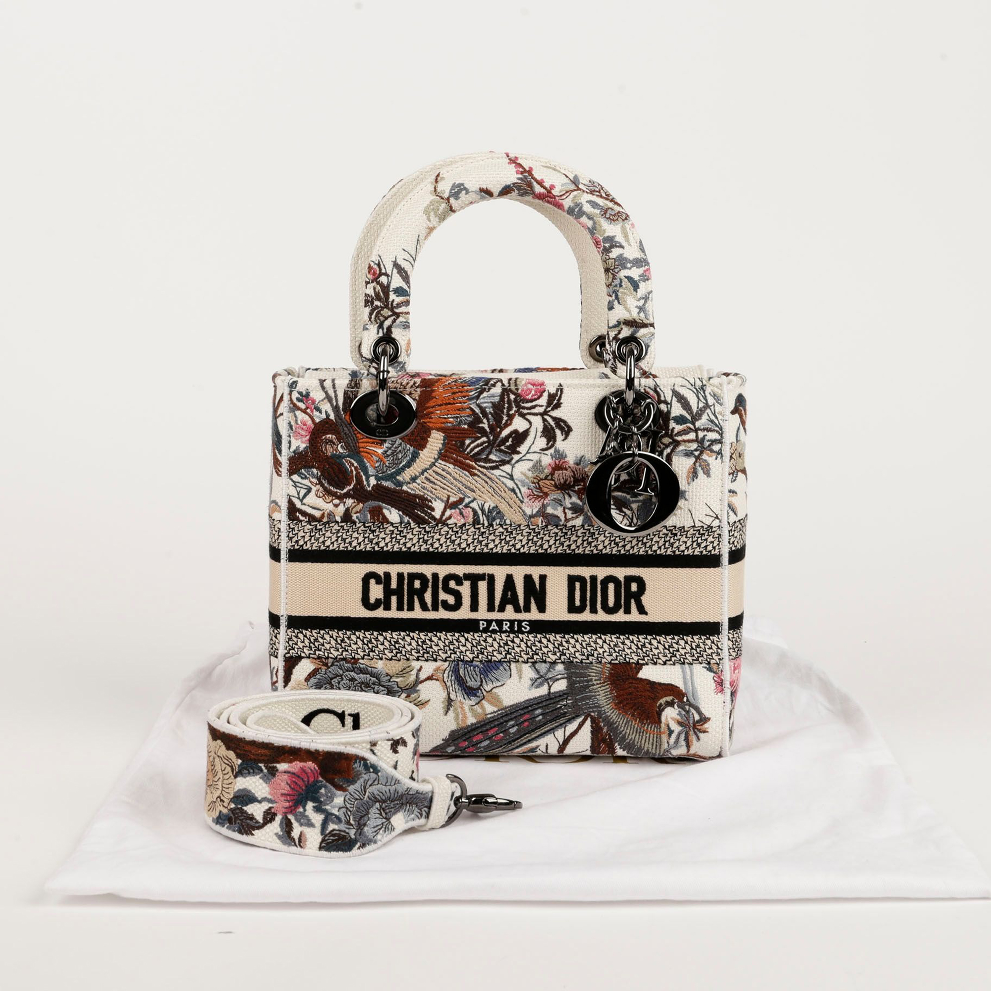 Dior Medium Dior Lady D-LITE Tote And Shoulder Bag 