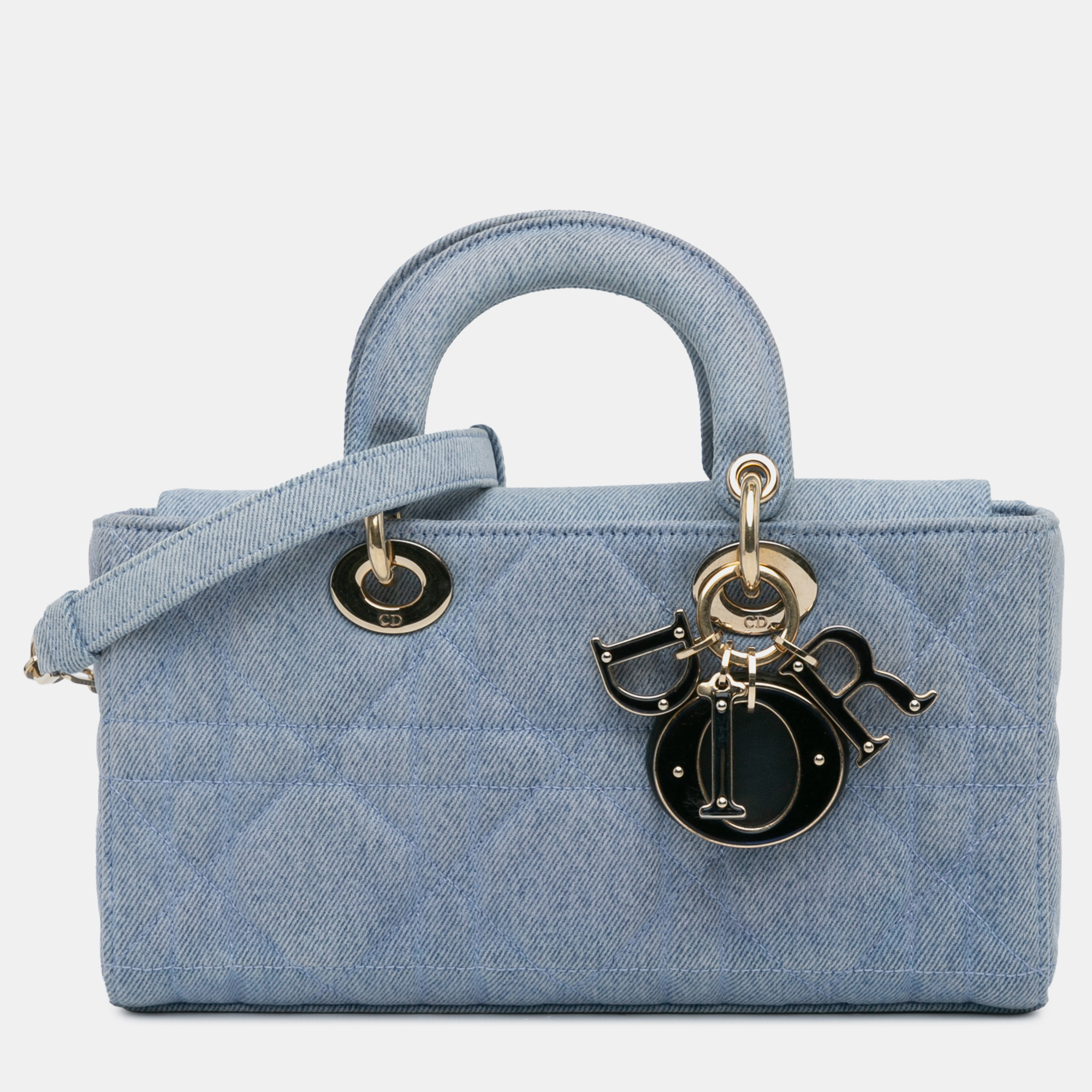 

Dior Blue Small Denim Macrocannage Lady D Joy