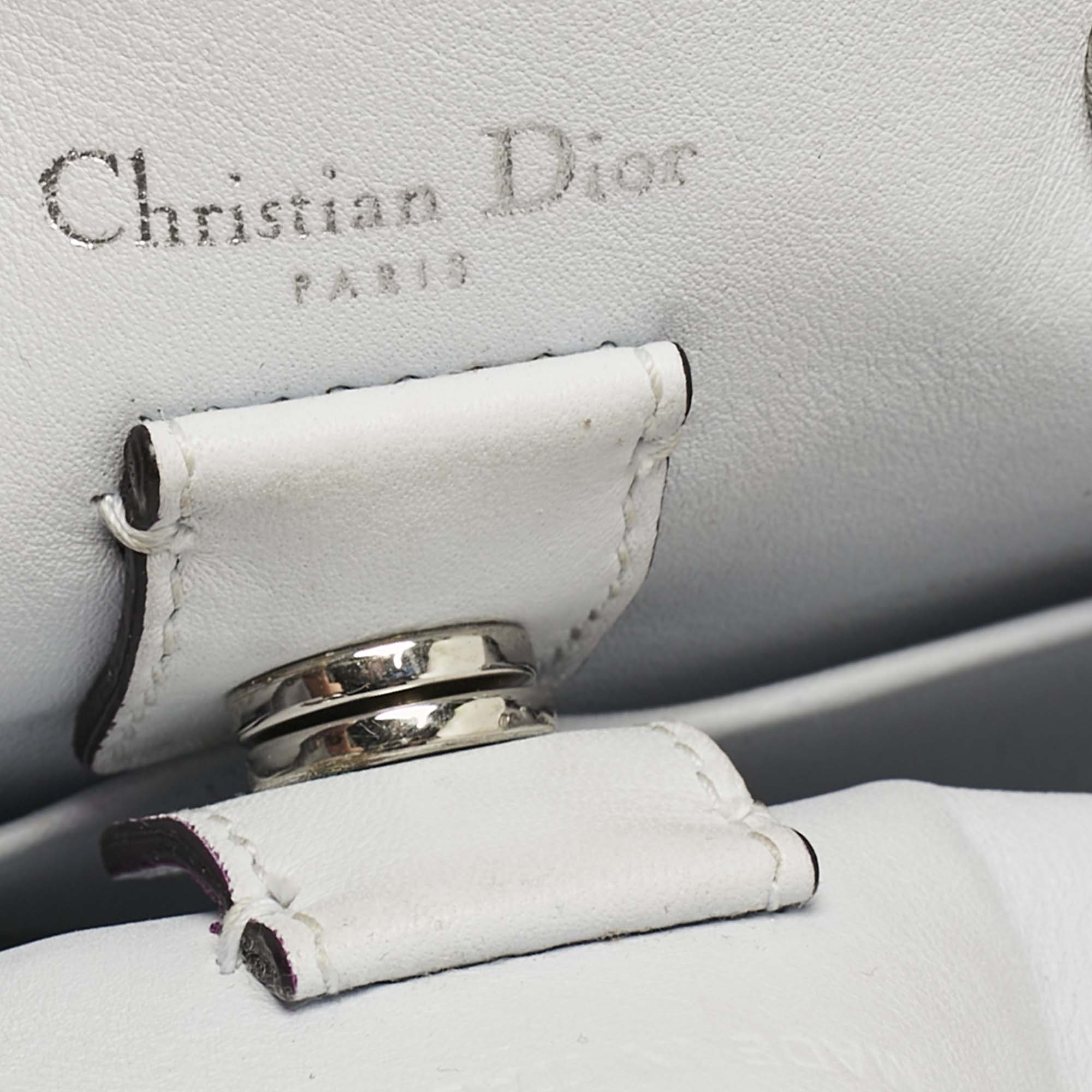 Dior Magenta Leather Mini Diorissimo Tote 