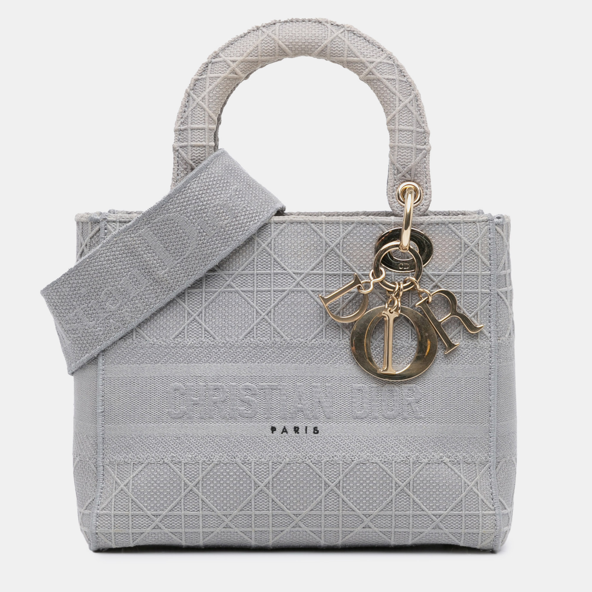 

Dior Grey Medium Canvas Cannage Lady D Lite