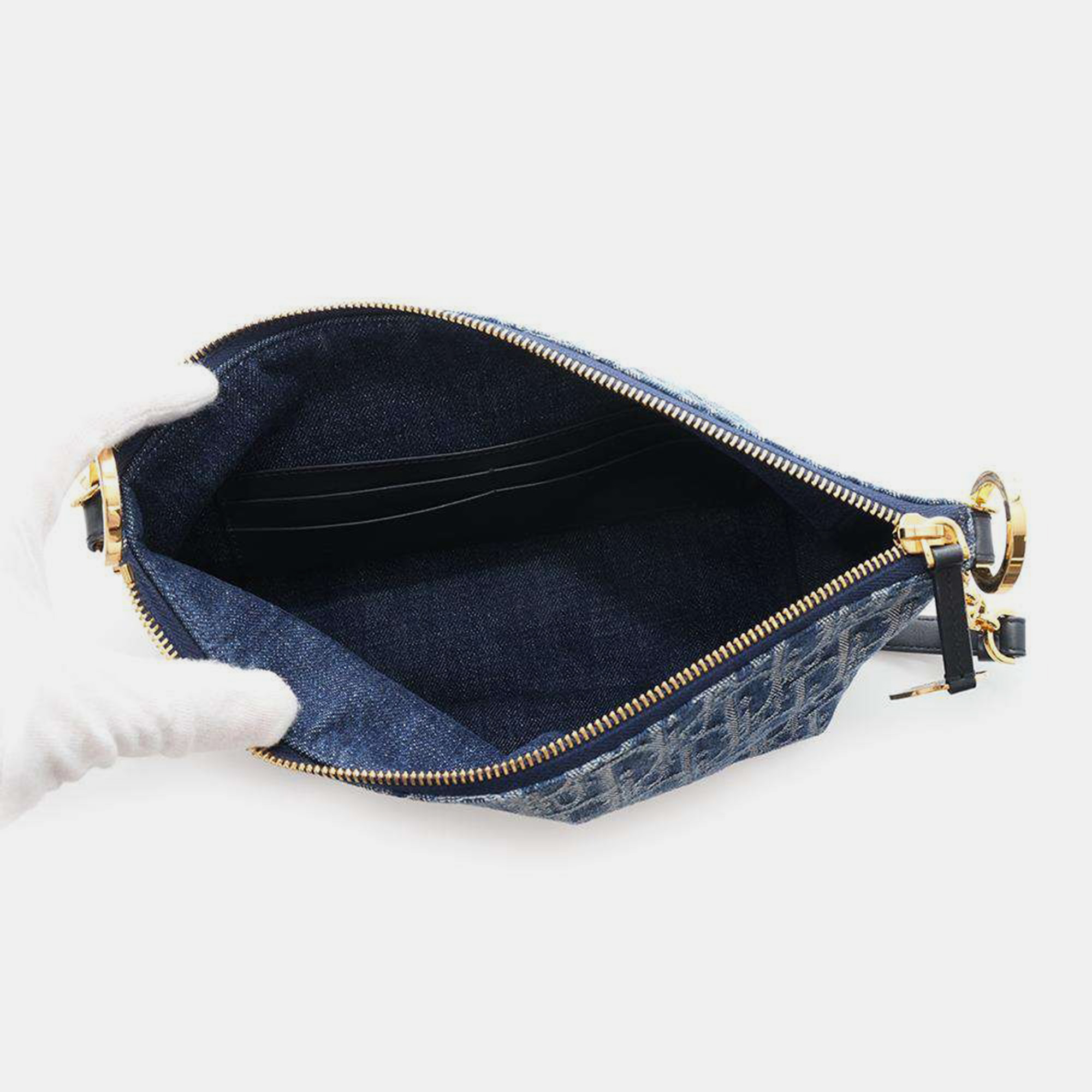 Dior Blue Denim Diorstar Oblique Hobo Bag 