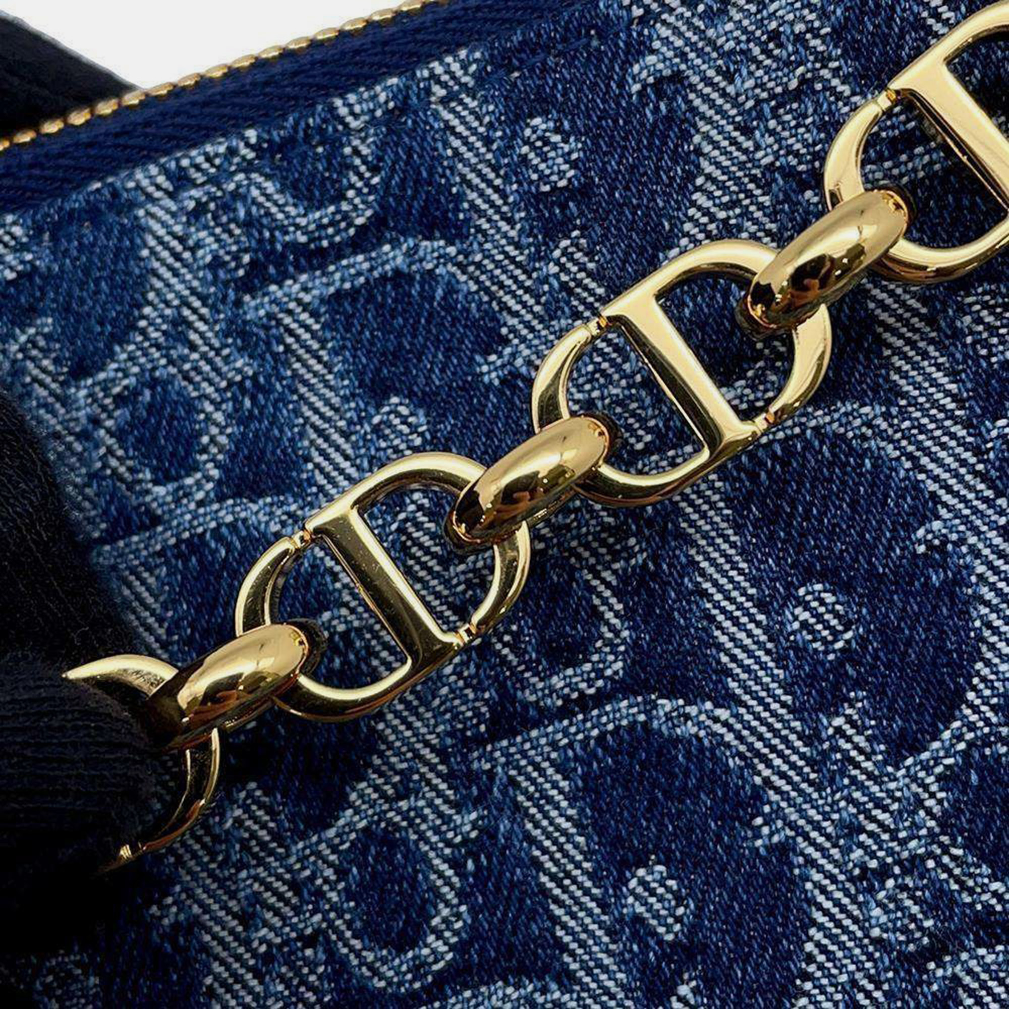 Dior Blue Denim Diorstar Oblique Hobo Bag 