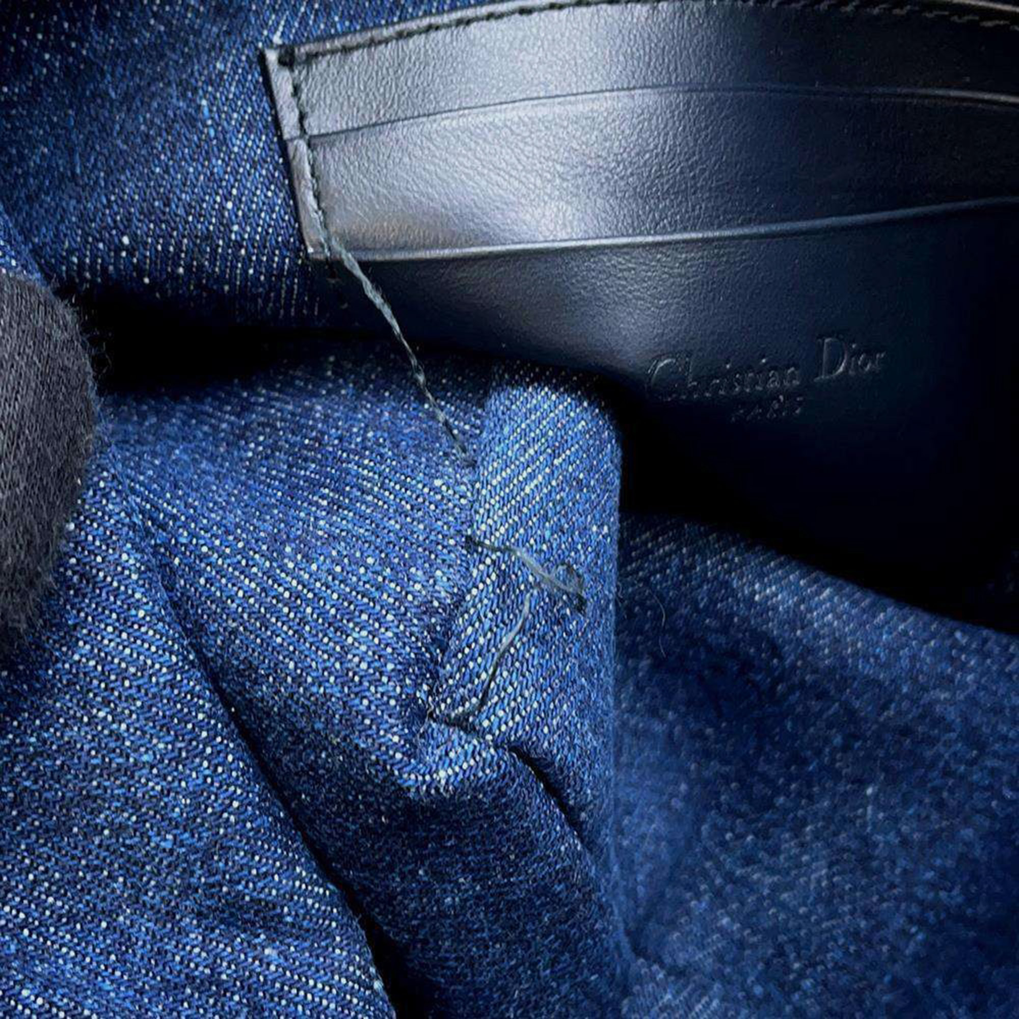 Dior Blue Denim Diorstar Oblique Hobo Bag 