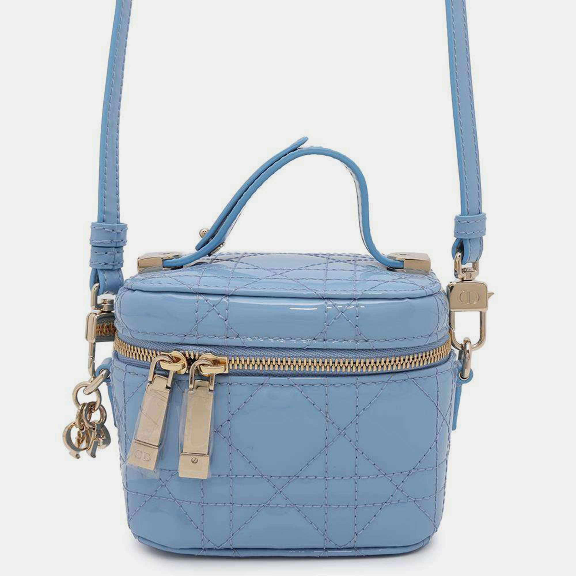 

Dior Light Blue Enamel Micro Vanity Bag