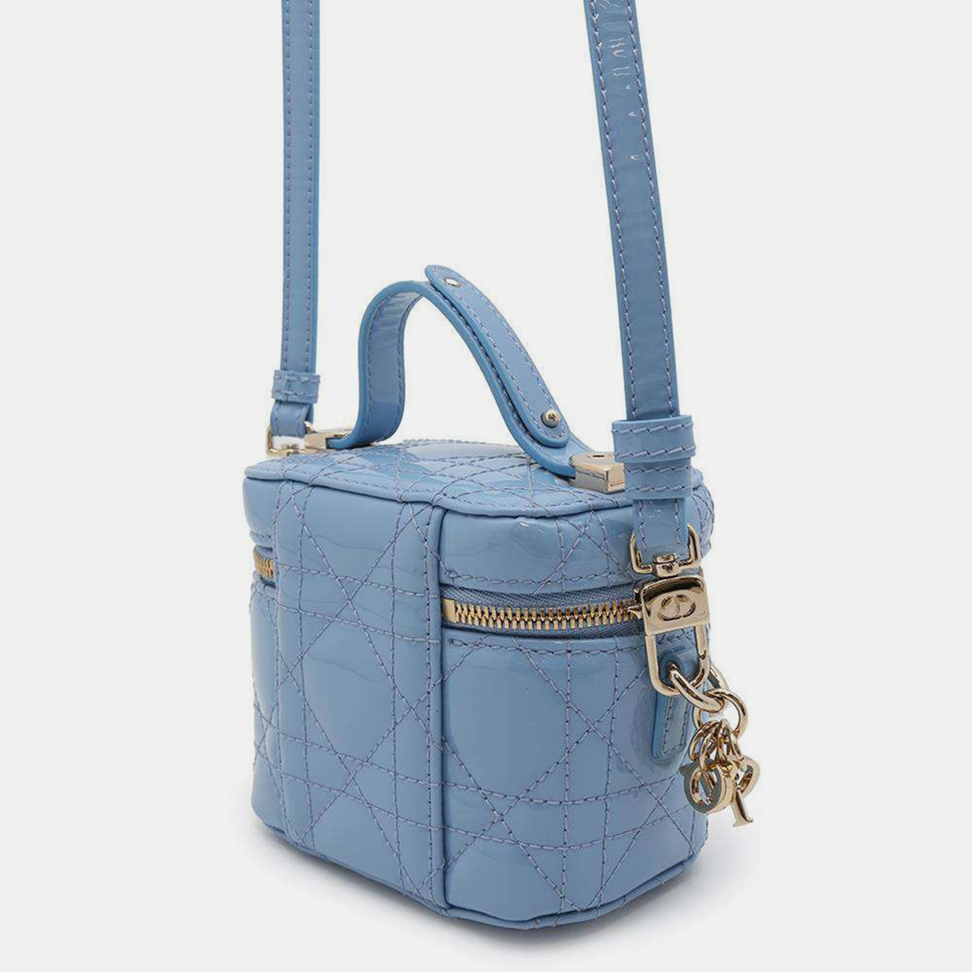Dior Light Blue Enamel Micro Vanity Bag 